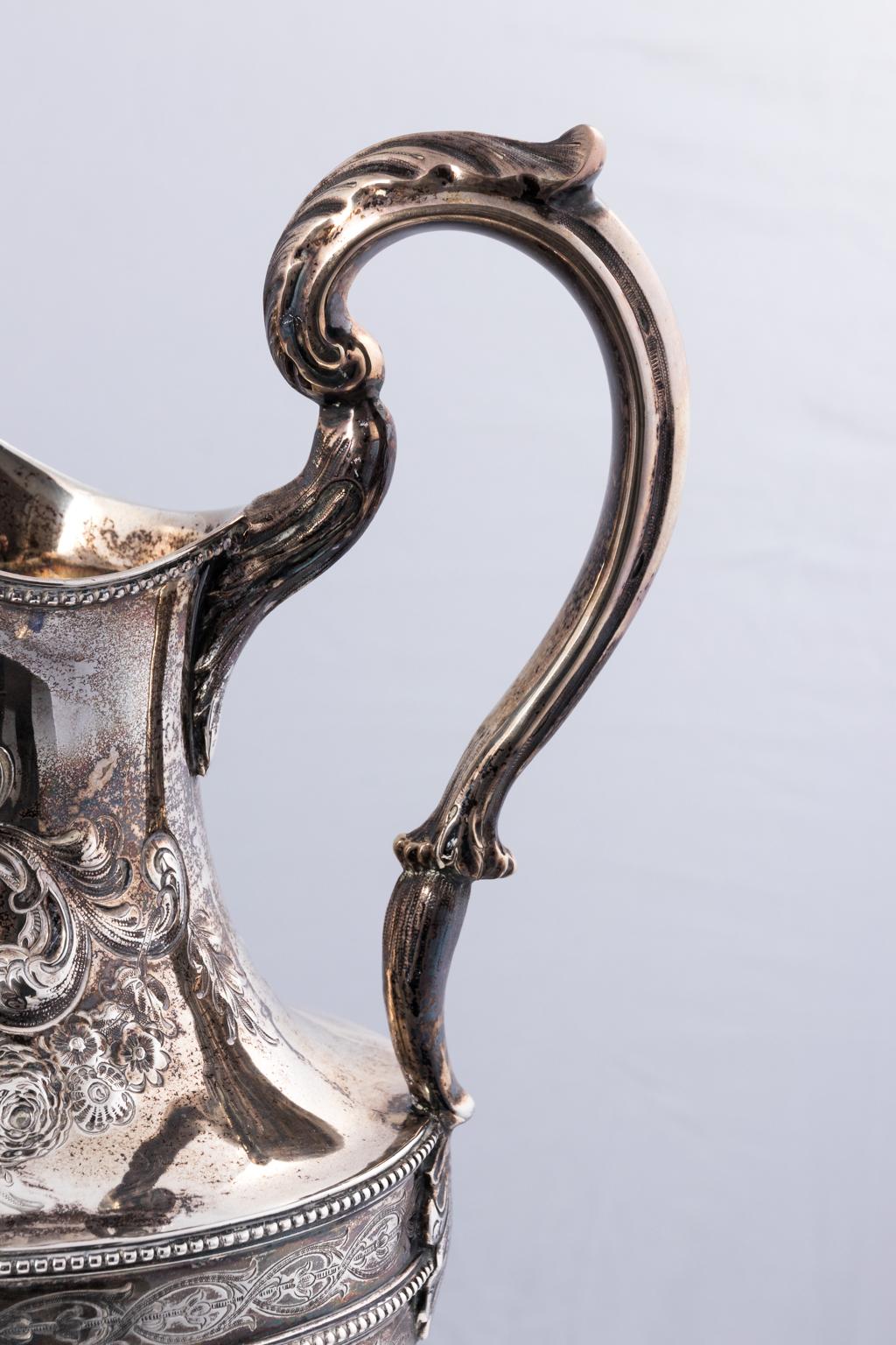 19th Century Coin Silver Pitcher In Fair Condition In Stamford, CT