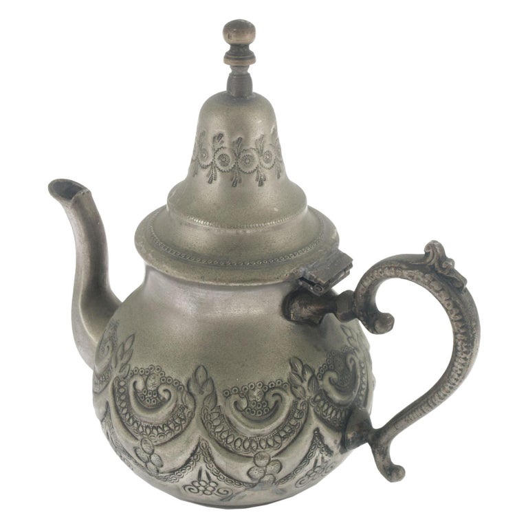 Copper 19th Century Collection Antique Arabian Tea Pots Market 