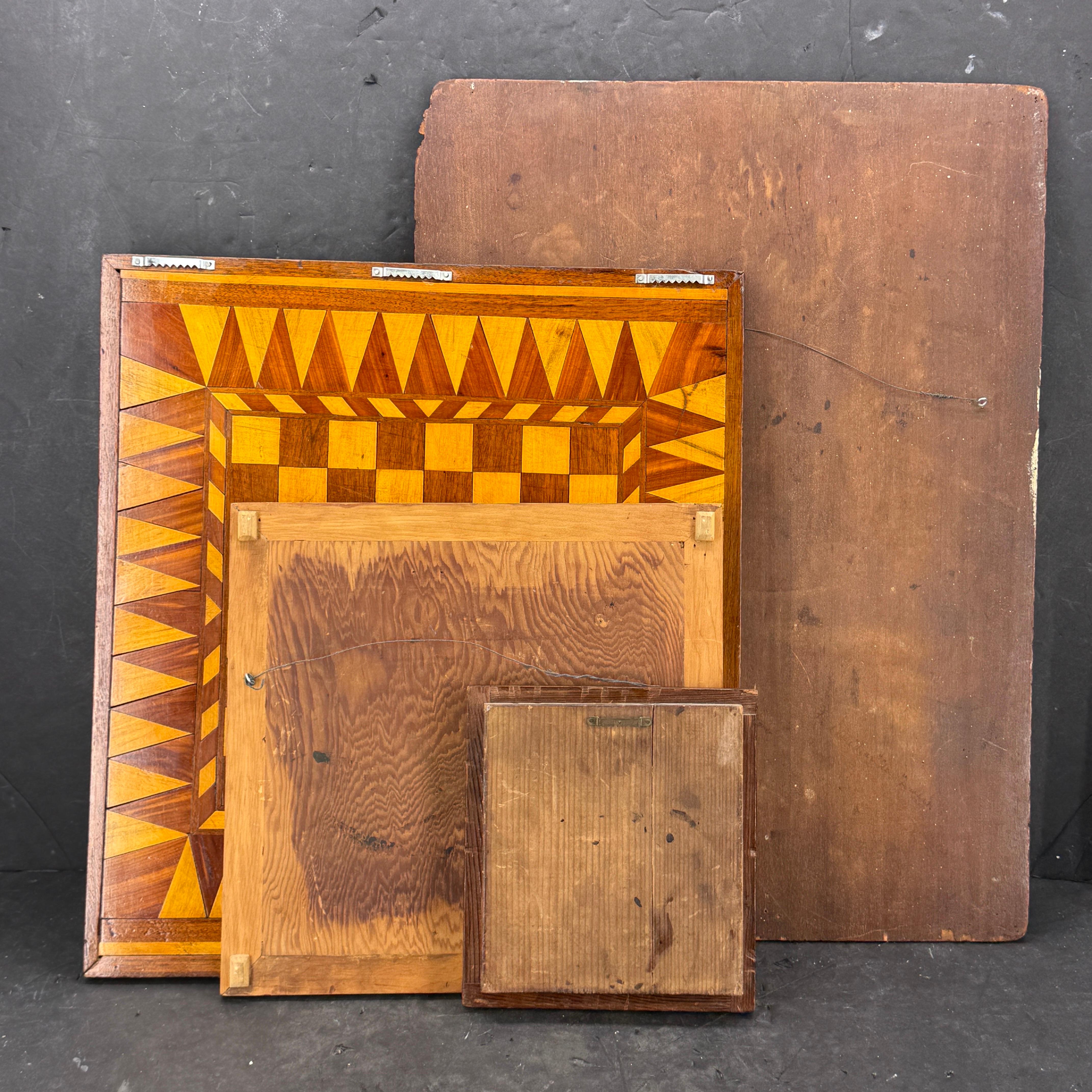 19. Jahrhundert Collection Checker Parcheesi Holz Spielbretter im Angebot 11