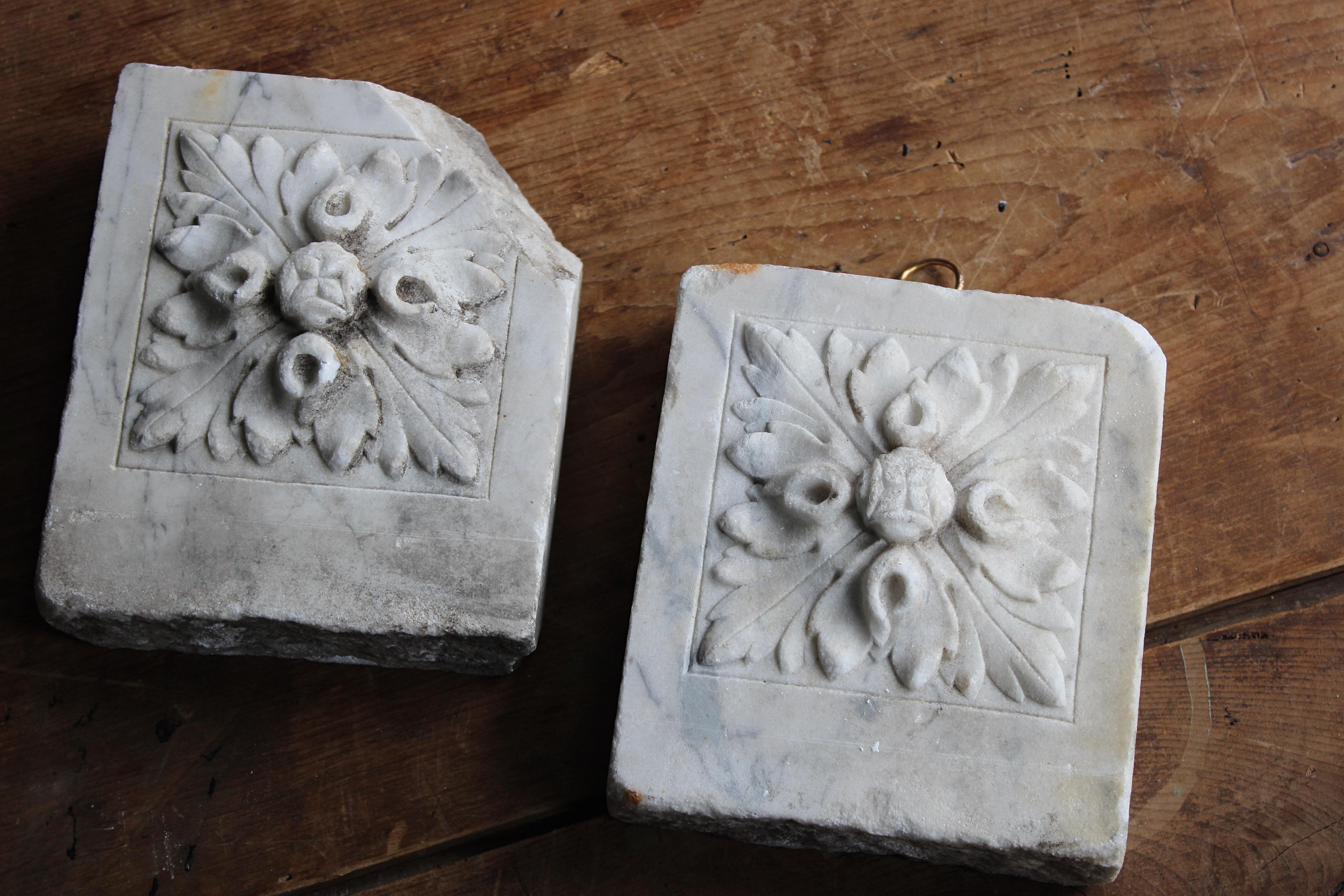19th Century Collection of Carved Marble Architectural Elements Country House For Sale 13