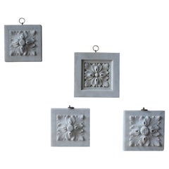 19th Century Collection of Carved Marble Architectural Elements Tablets