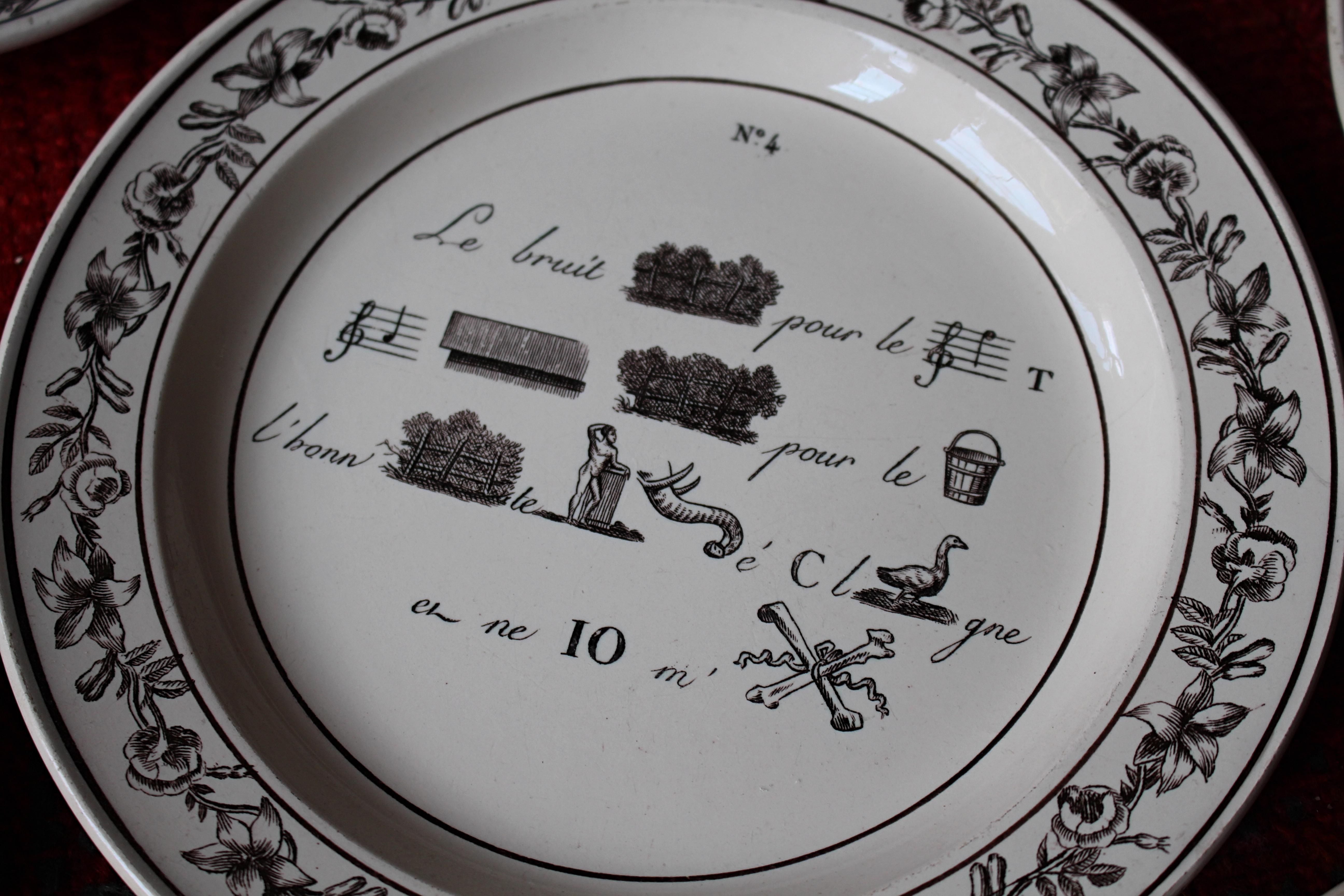 Collezione del XIX secolo di cinque tavole da gioco a enigma francesi Rebus in vendita 7