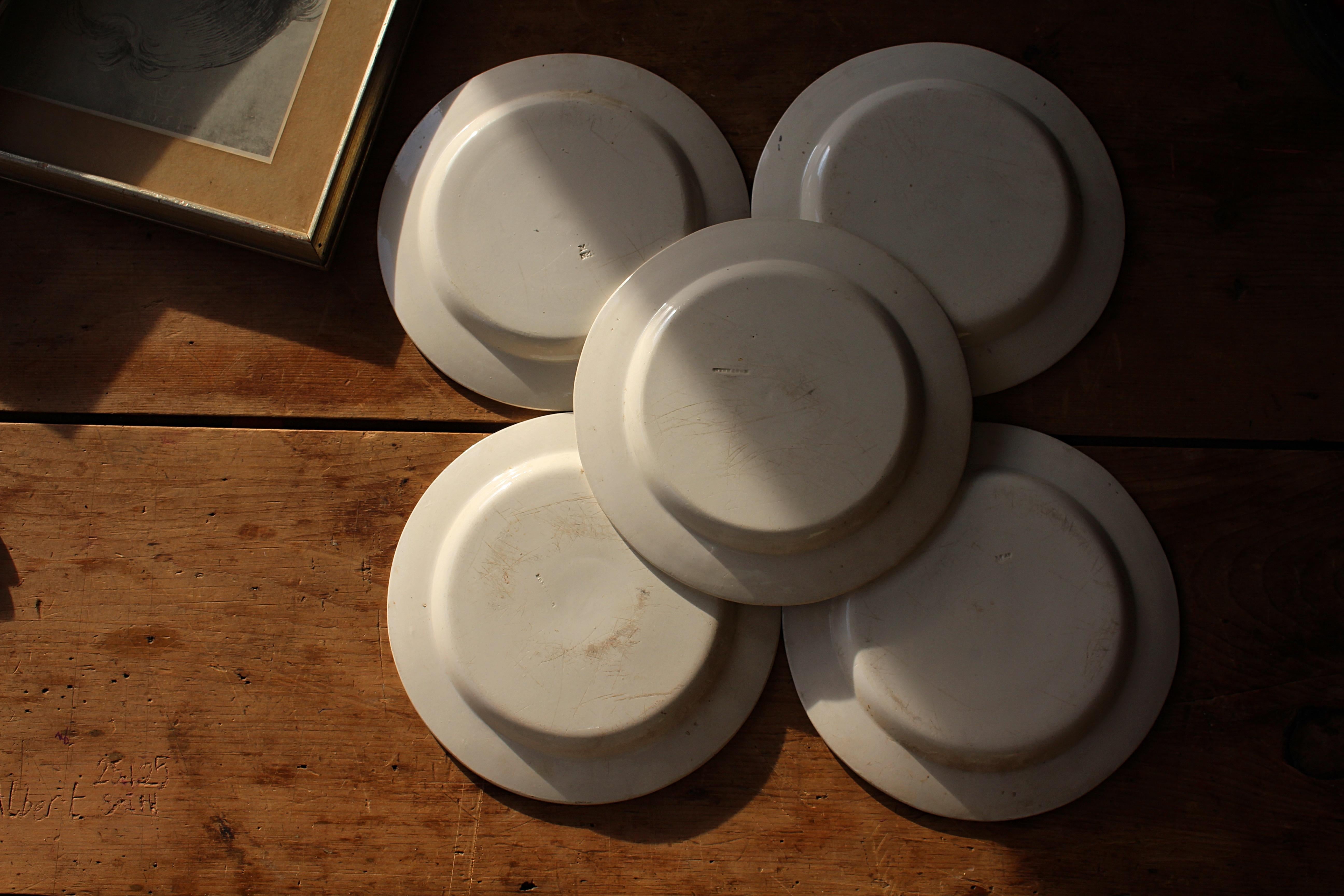 Ceramica Collezione del XIX secolo di cinque tavole da gioco a enigma francesi Rebus in vendita