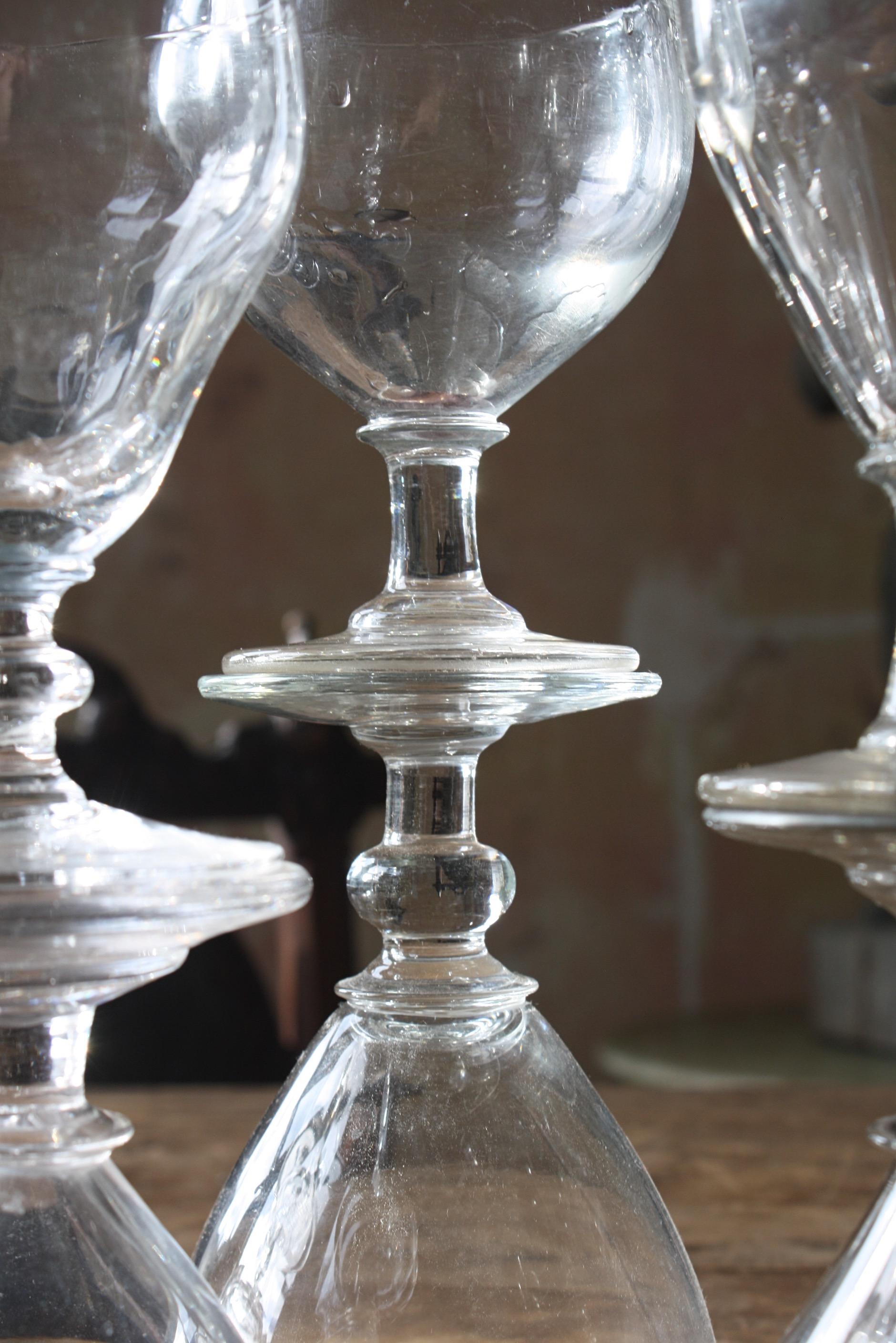 19th Century Collection of Georgian Rummers & Labeled Cut Glass Decanters  For Sale 11