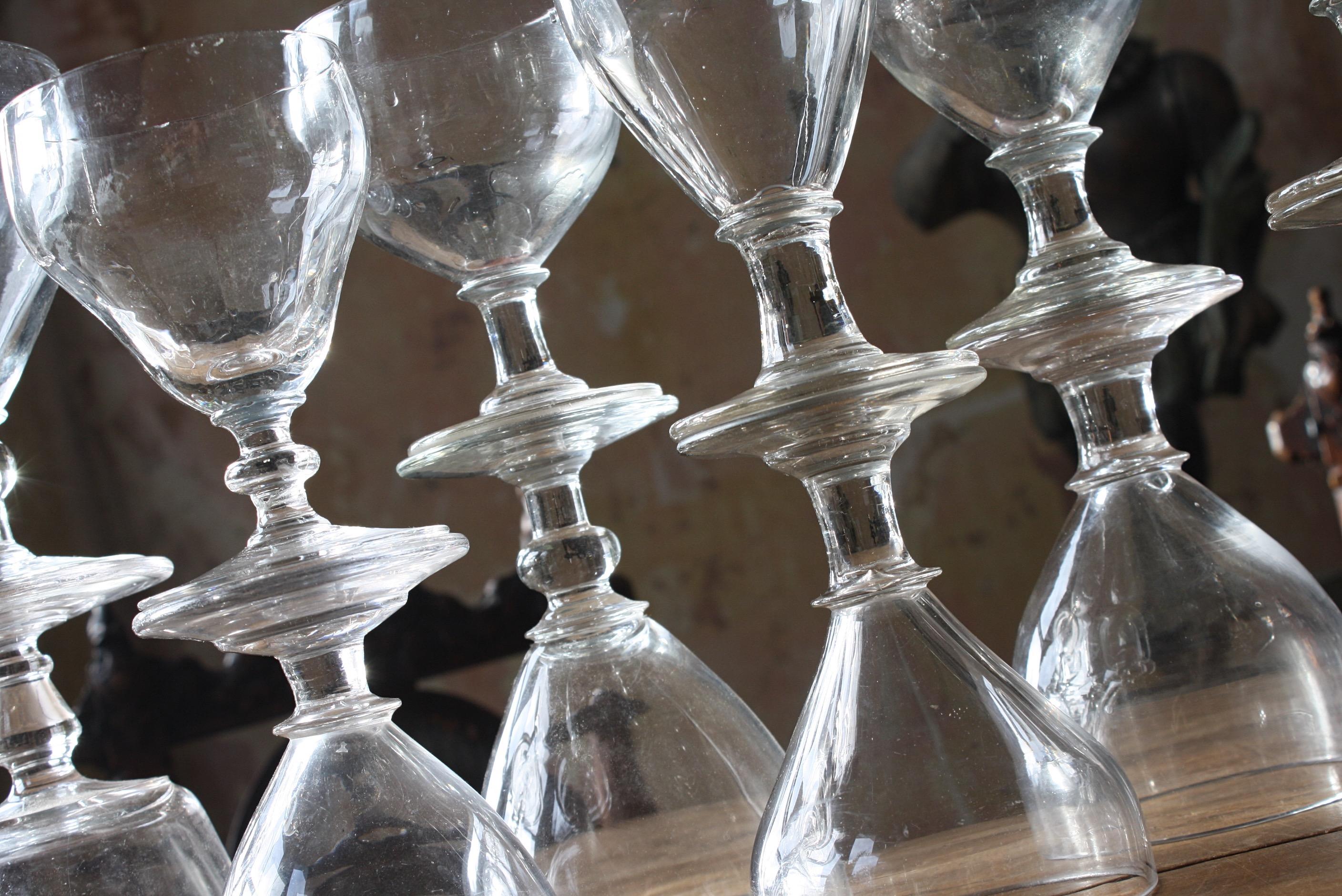 19th Century Collection of Georgian Rummers & Labeled Cut Glass Decanters  For Sale 13