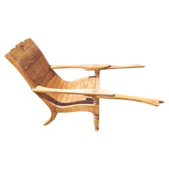 19th century colonial anglo Indian teak plantation chair