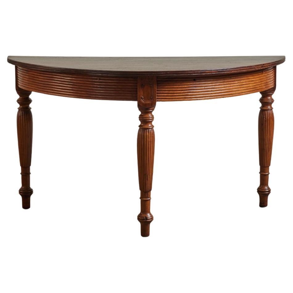 19th Century Colonial demilune Table from Indonesia