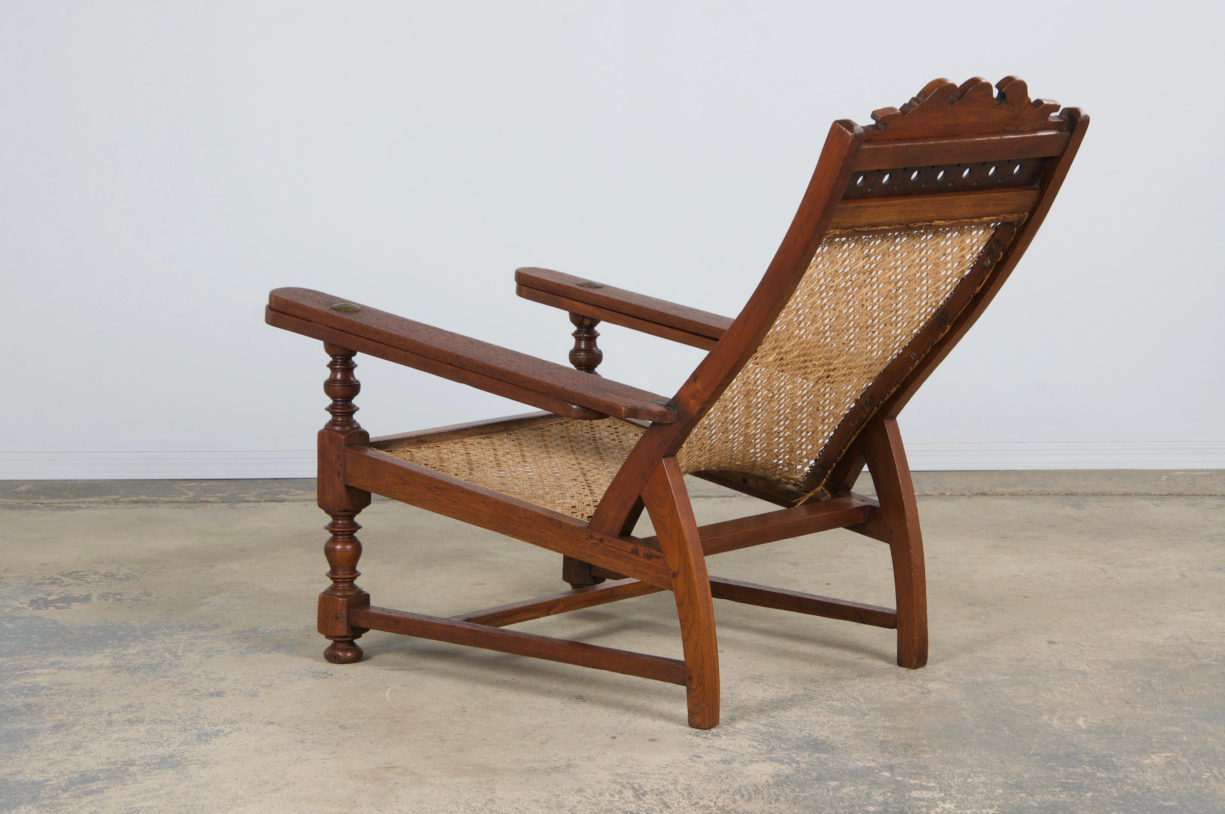 Chaise de salon Plantation en acajou colonial du 19e siècle en vente 6