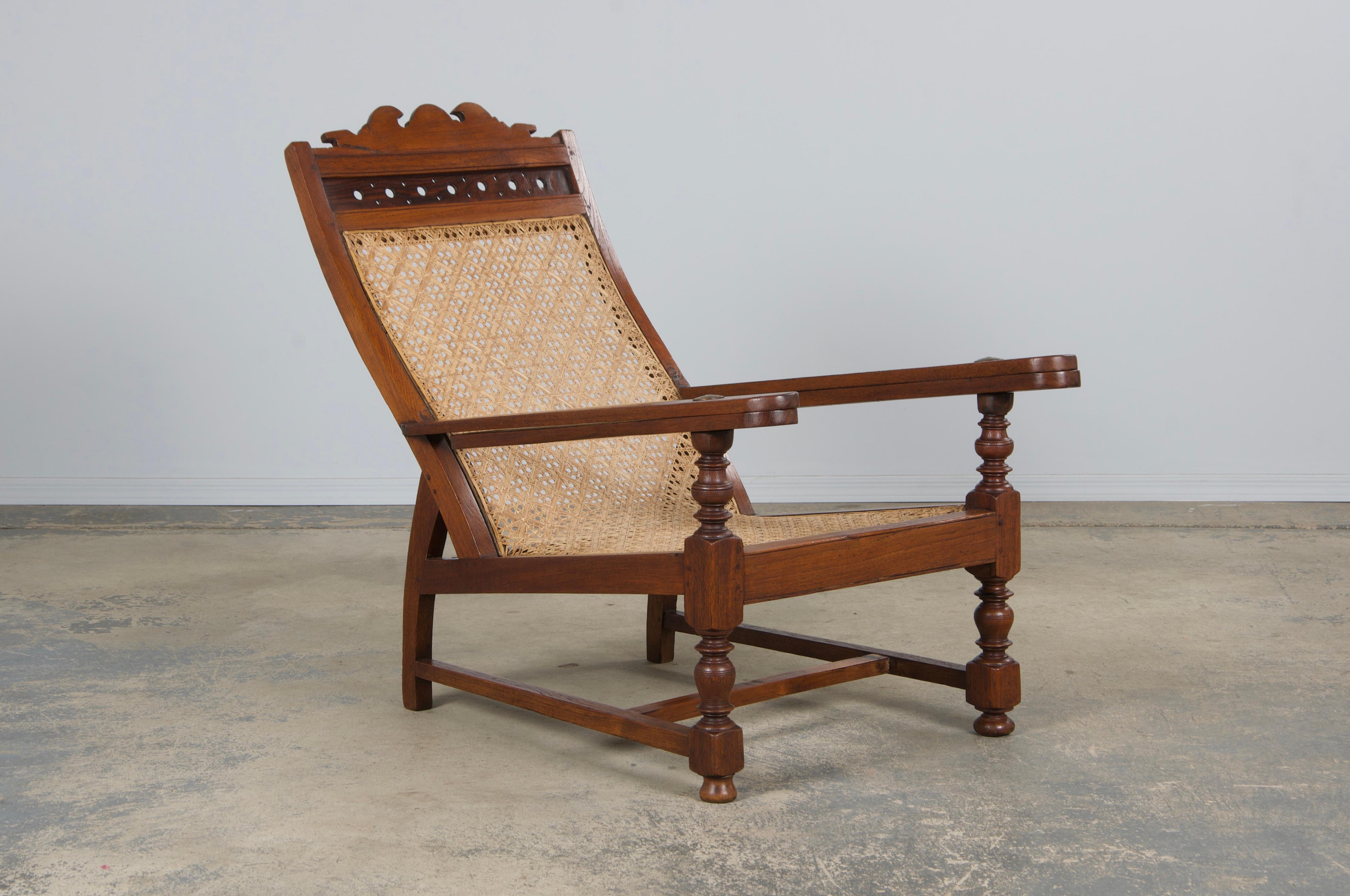 Chaise de salon Plantation en acajou colonial du 19e siècle Bon état - En vente à Astoria, NY
