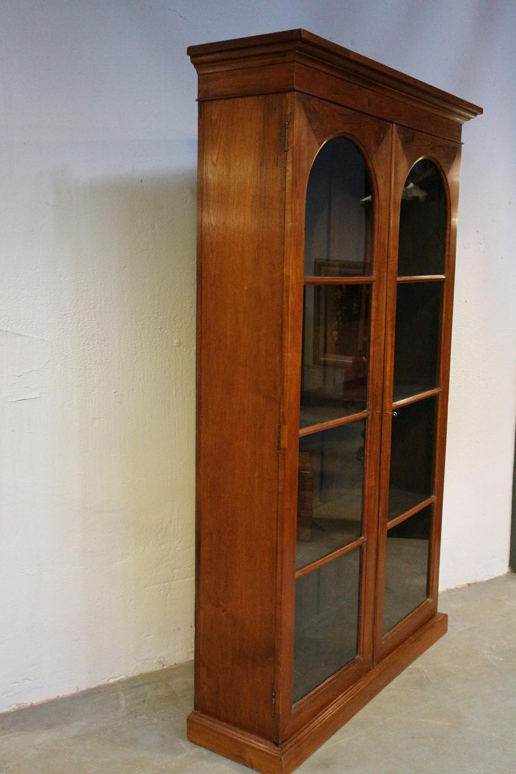 19th Century Colonial Teak 2-Door bookcase 3