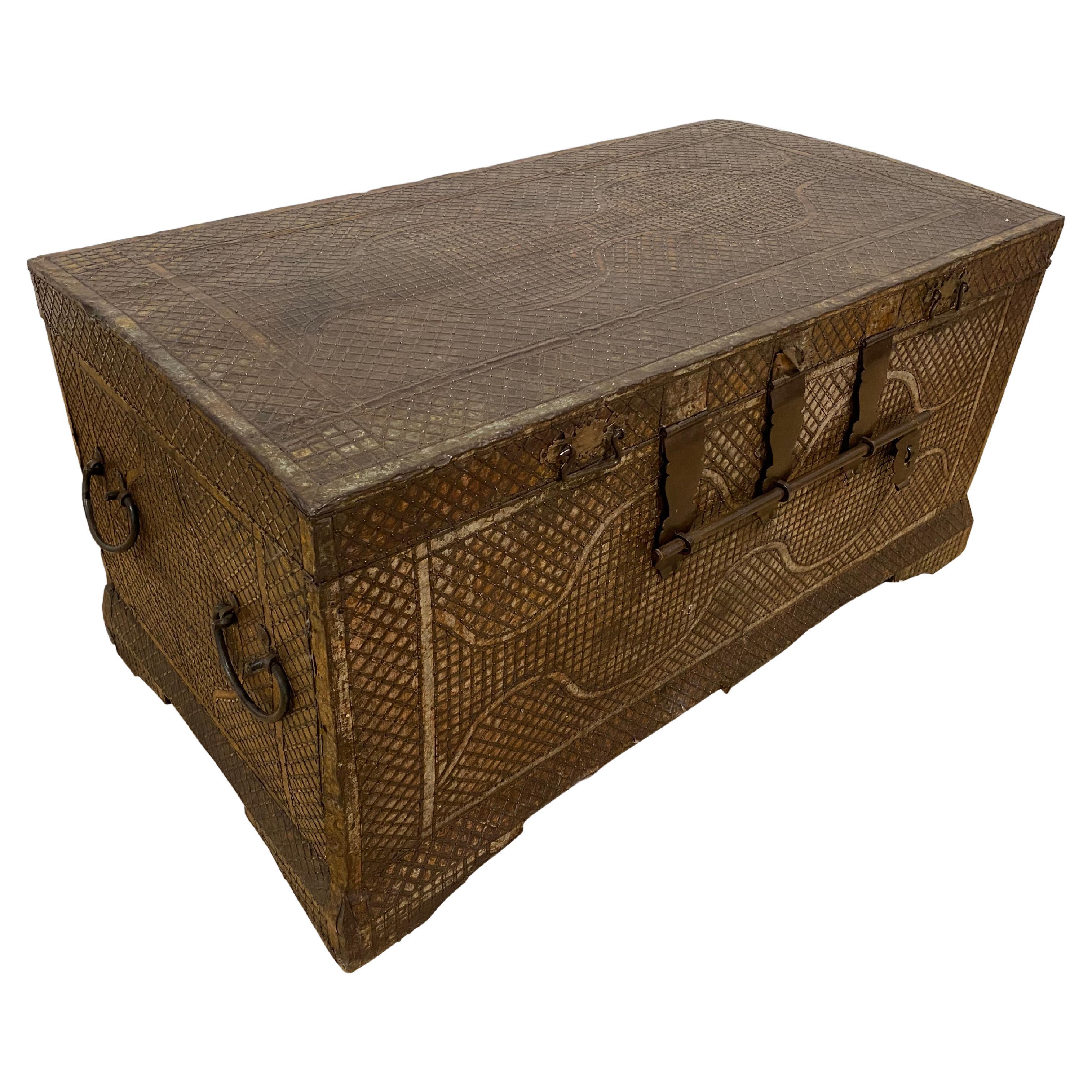 19th Century Colonial Travelling Chest or Trunk For Sale
