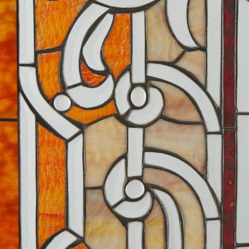 19th Century, Colorful Leaded Glass Window For Sale 1