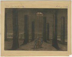 19th Century Coloured Engraving - The Salt Mine of Northwich, Cheshire