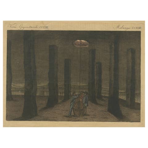 19th Century Coloured Engraving - The Salt Mine of Northwich, Cheshire