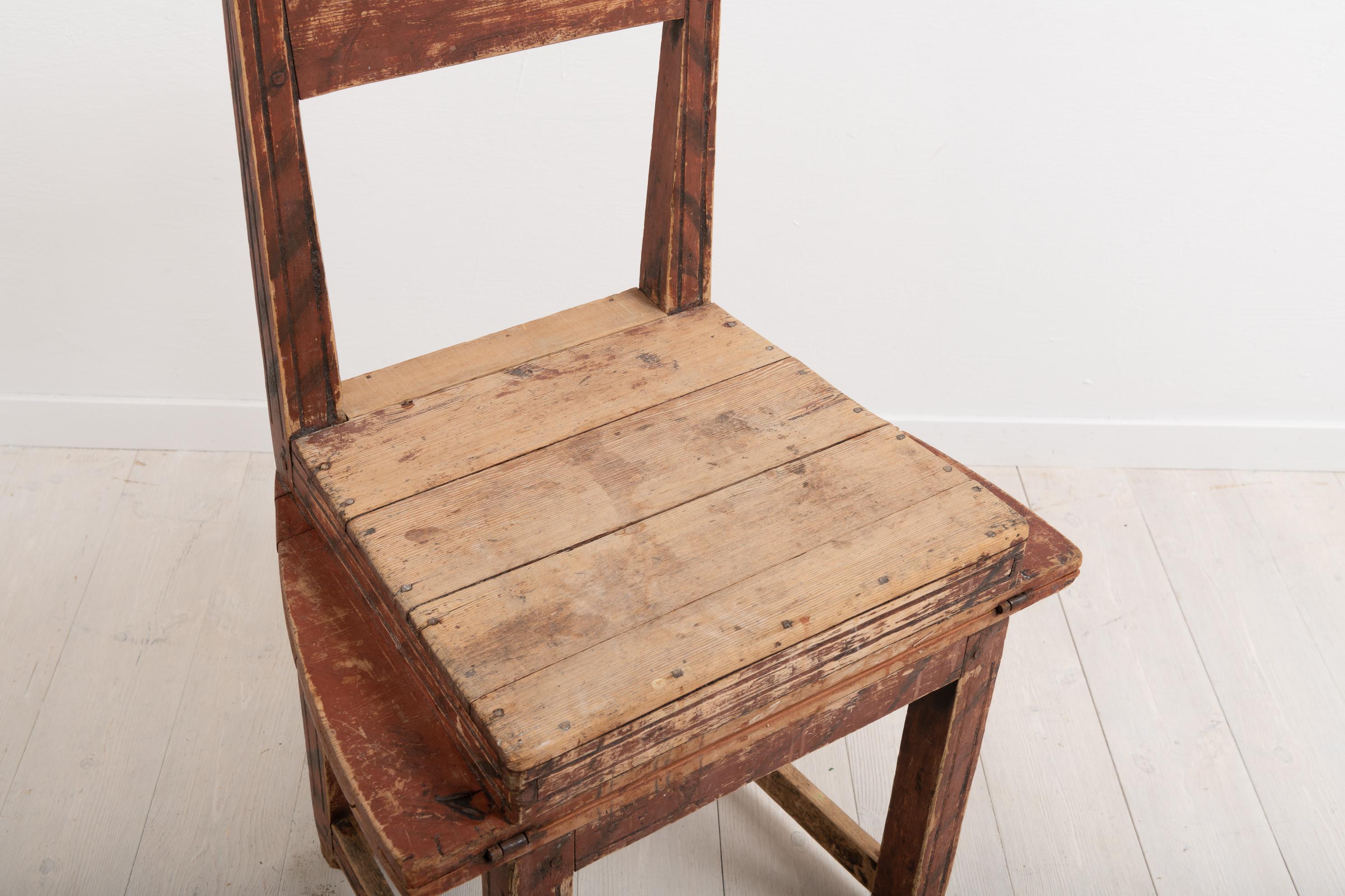 Folk Art 19th Century Combination Chair and Table For Sale