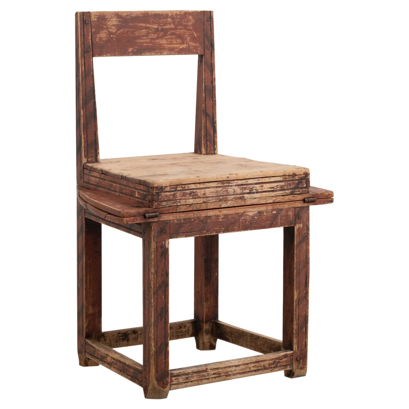 chaise et table combinées du 19ème siècle