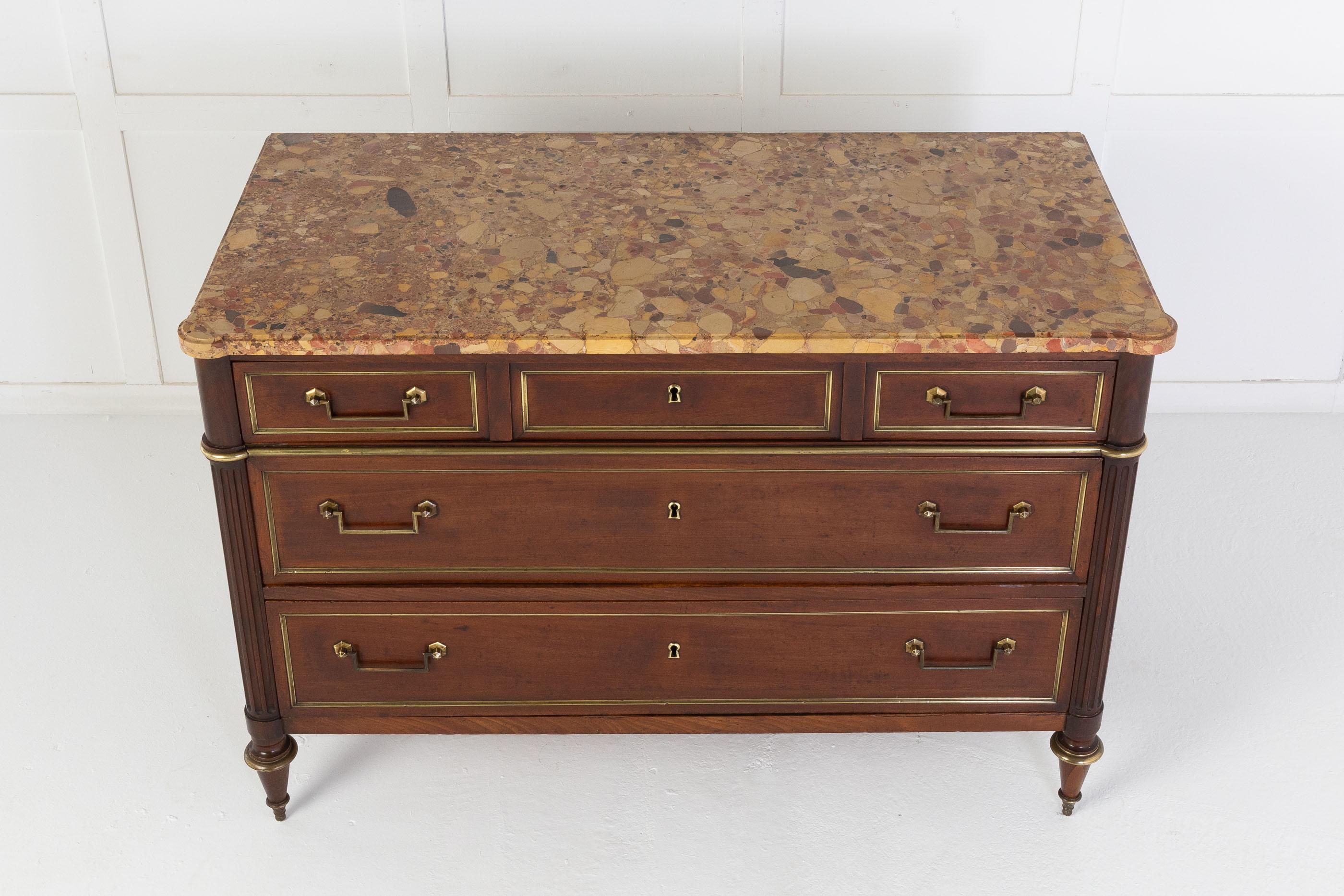 19th Century Commode with Marble Top In Good Condition In Gloucestershire, GB