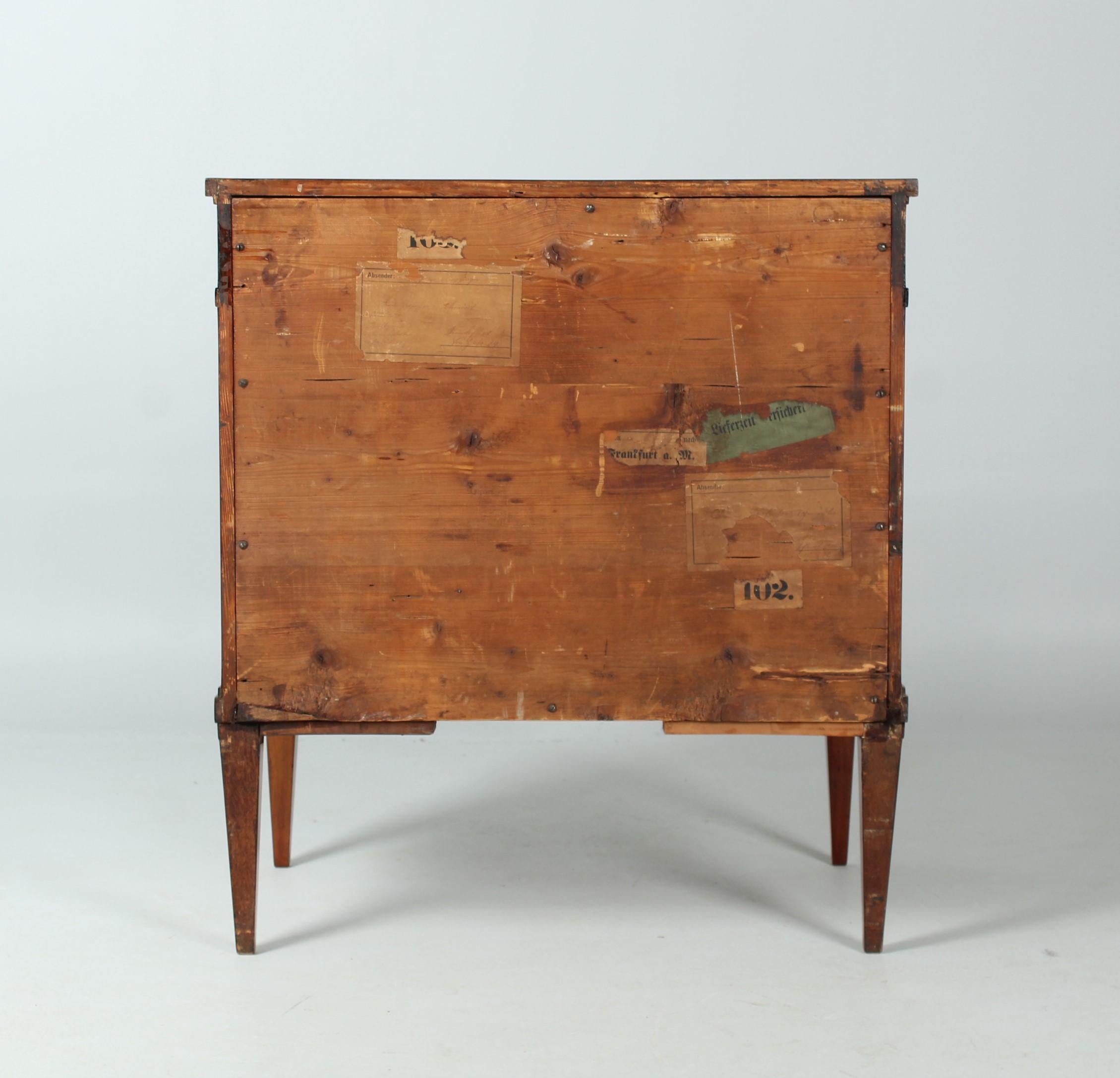 19th Century, Commode with Trick Lock, Secret Locker System, Biedermeier C. 1810 For Sale 11