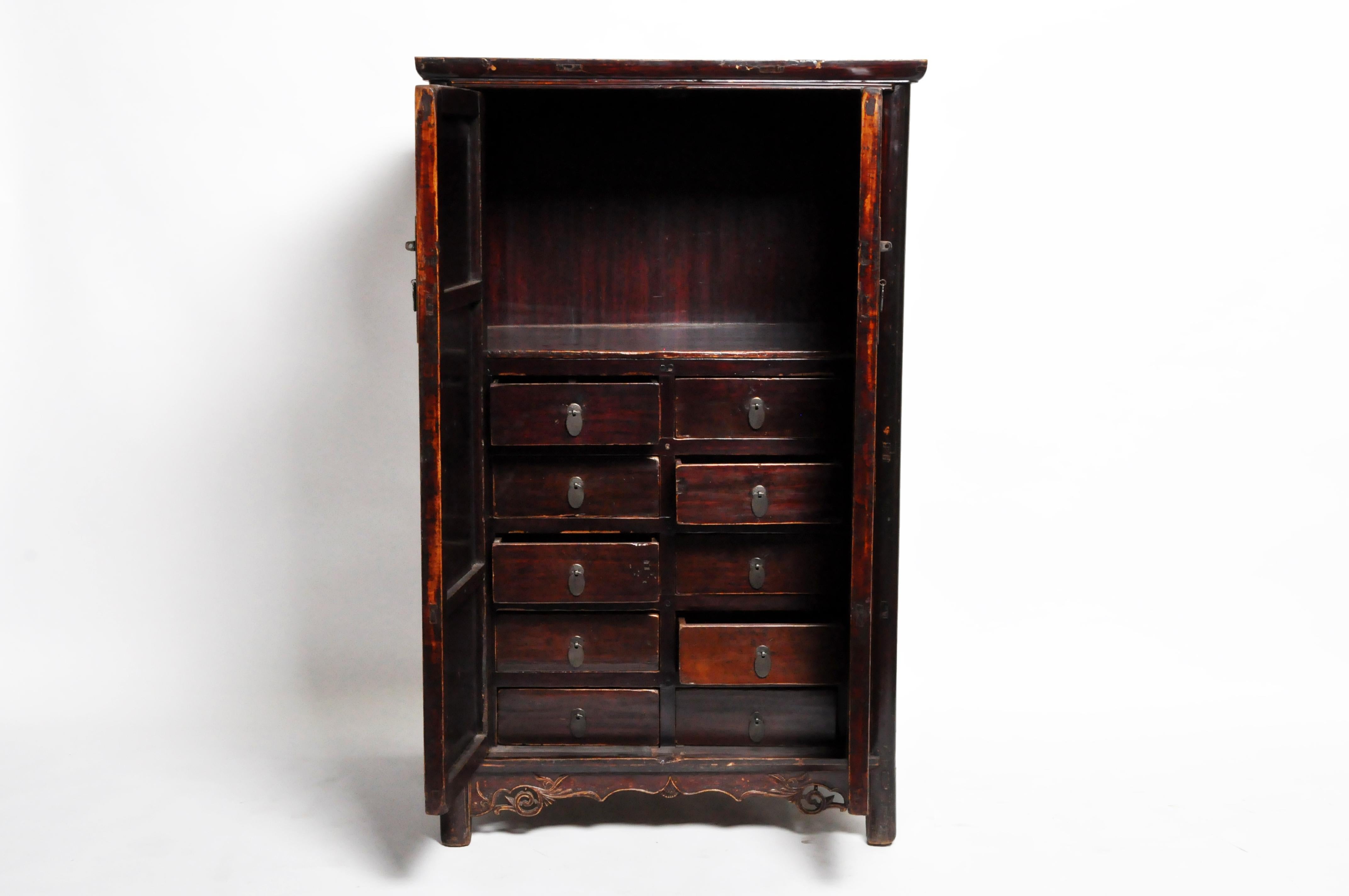 19th Century Compact Chinese Round-Corner Cabinet 9