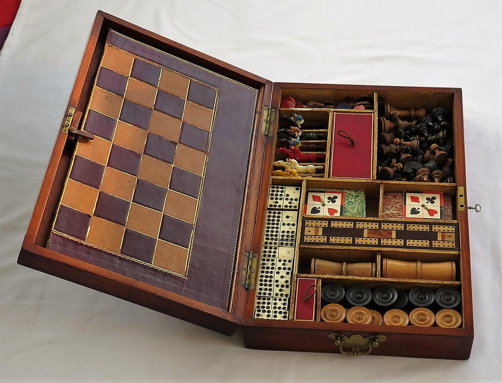 19th Century Complete Games Compendium in Hardwood Jointed Box over 10 Games 10