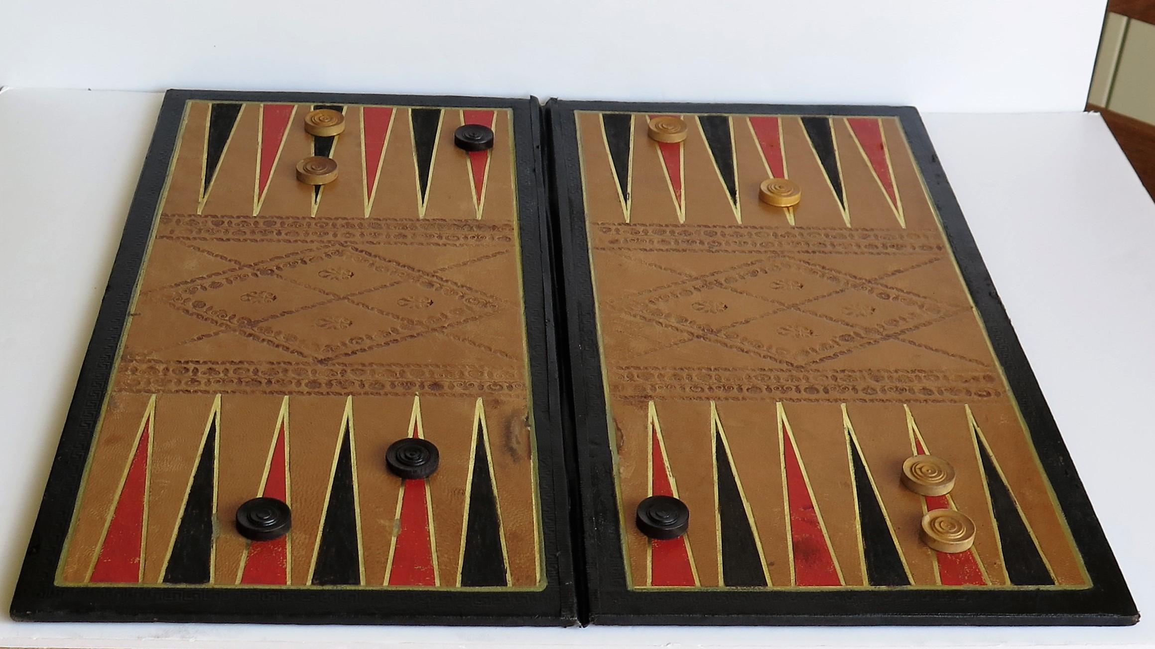 Grand Compendium de Jeux Victorien en Boîte reliée en Bois Dur avec De nombreux Jeux en vente 2