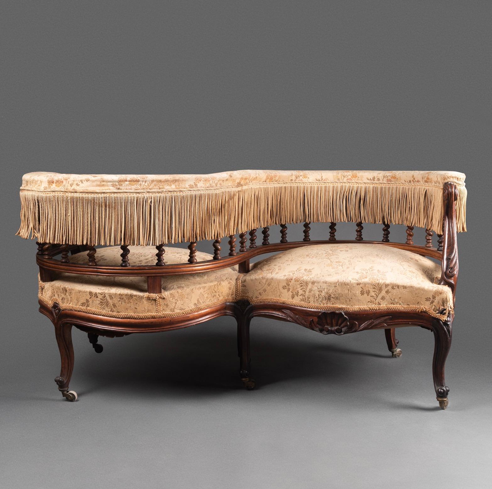 19th Century Confident / Conversation Seat / Tête-à-tête  In Good Condition For Sale In Paris, FR