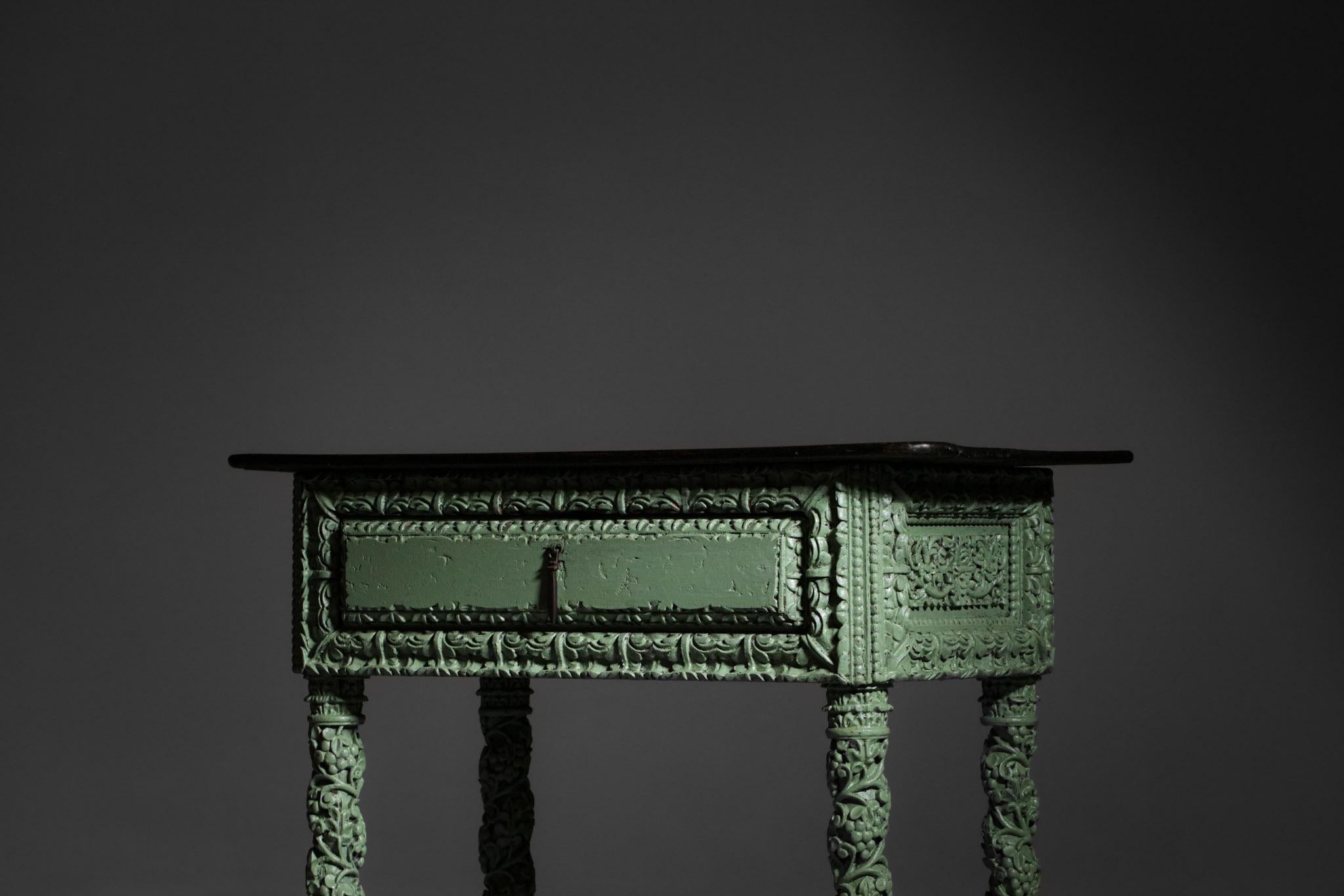 19th Century Console in Carved Wood French Work 9