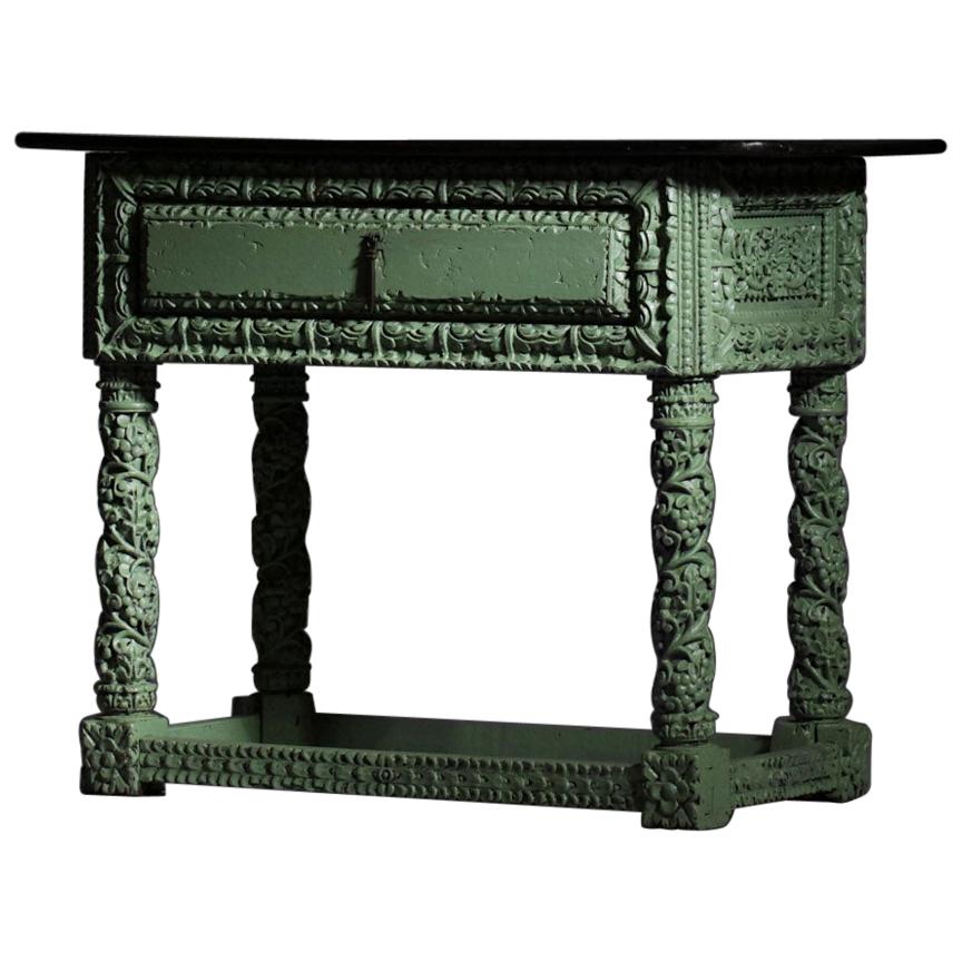 19th Century Console in Carved Wood French Work