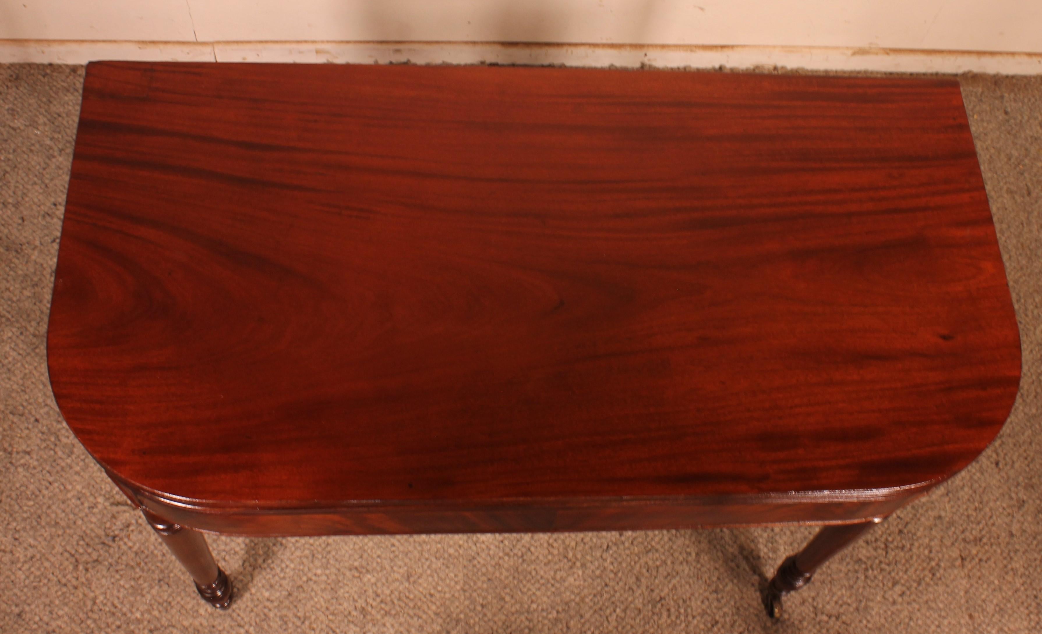 19th Century Console Or Game Table In Mahogany For Sale 5