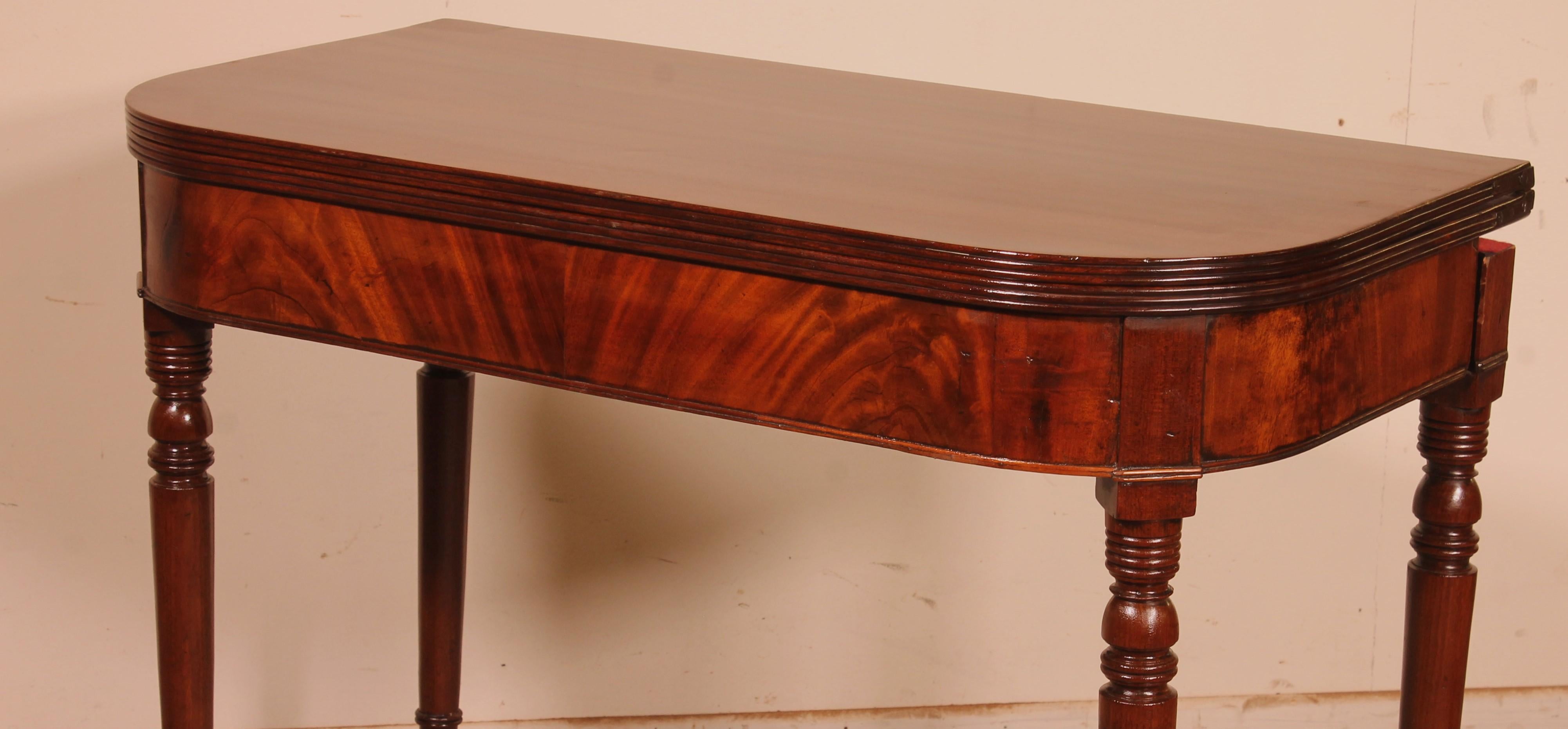 19th Century Console Or Game Table In Mahogany For Sale 4