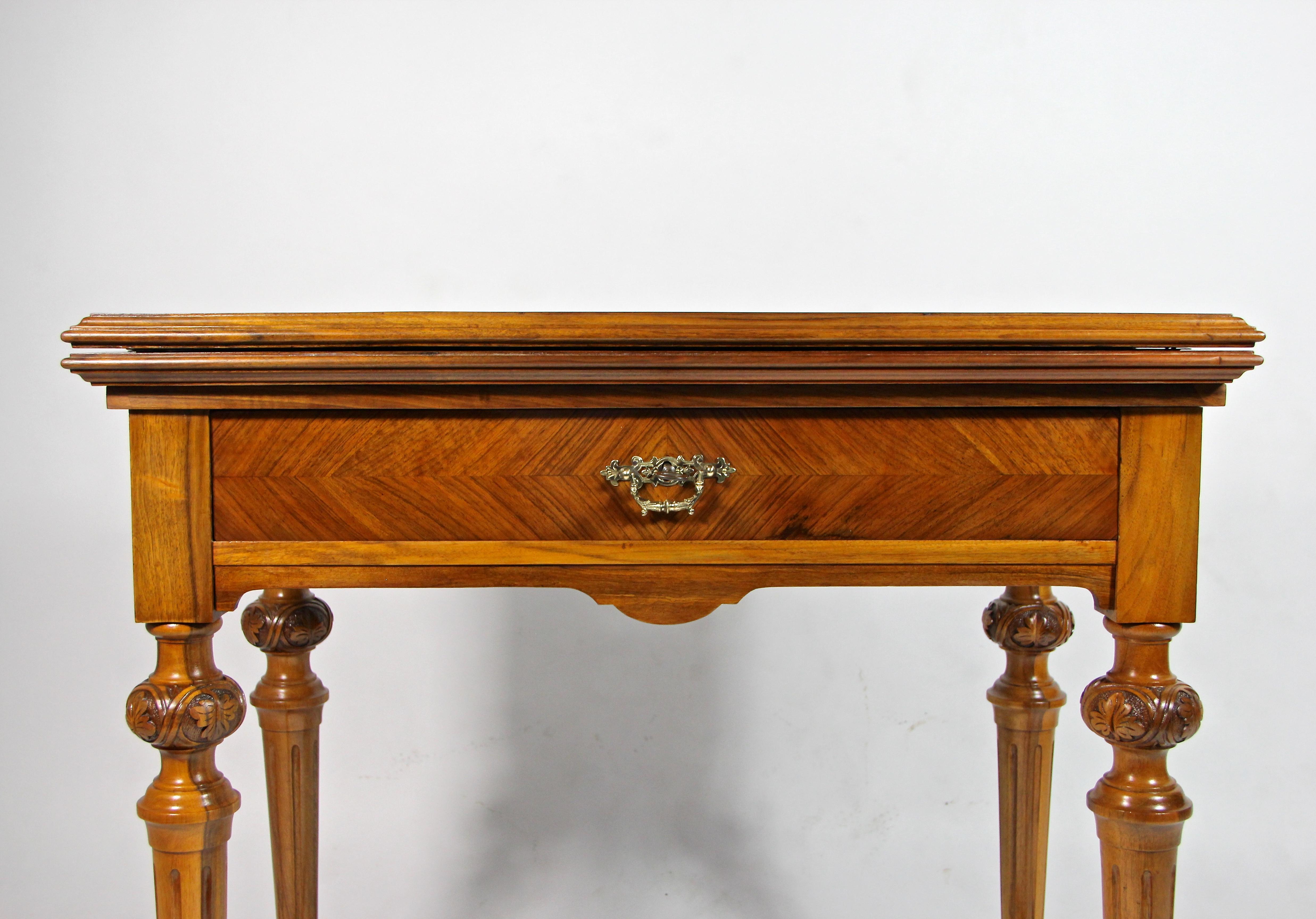 19th Century Console Table/ Gaming Table Nut Wood, Austria, circa 1870 For Sale 4