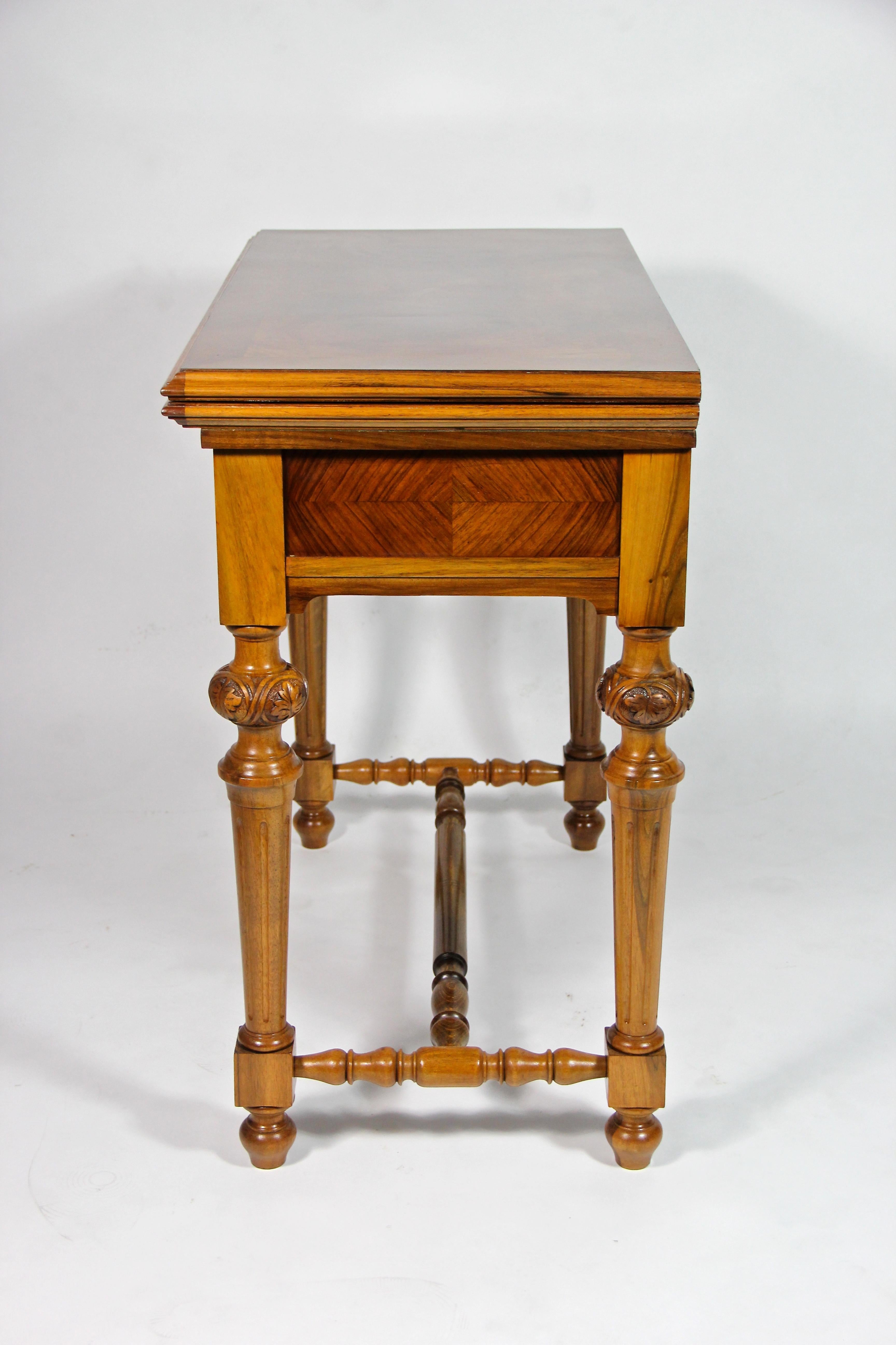 19th Century Console Table/ Gaming Table Nut Wood, Austria, circa 1870 For Sale 7