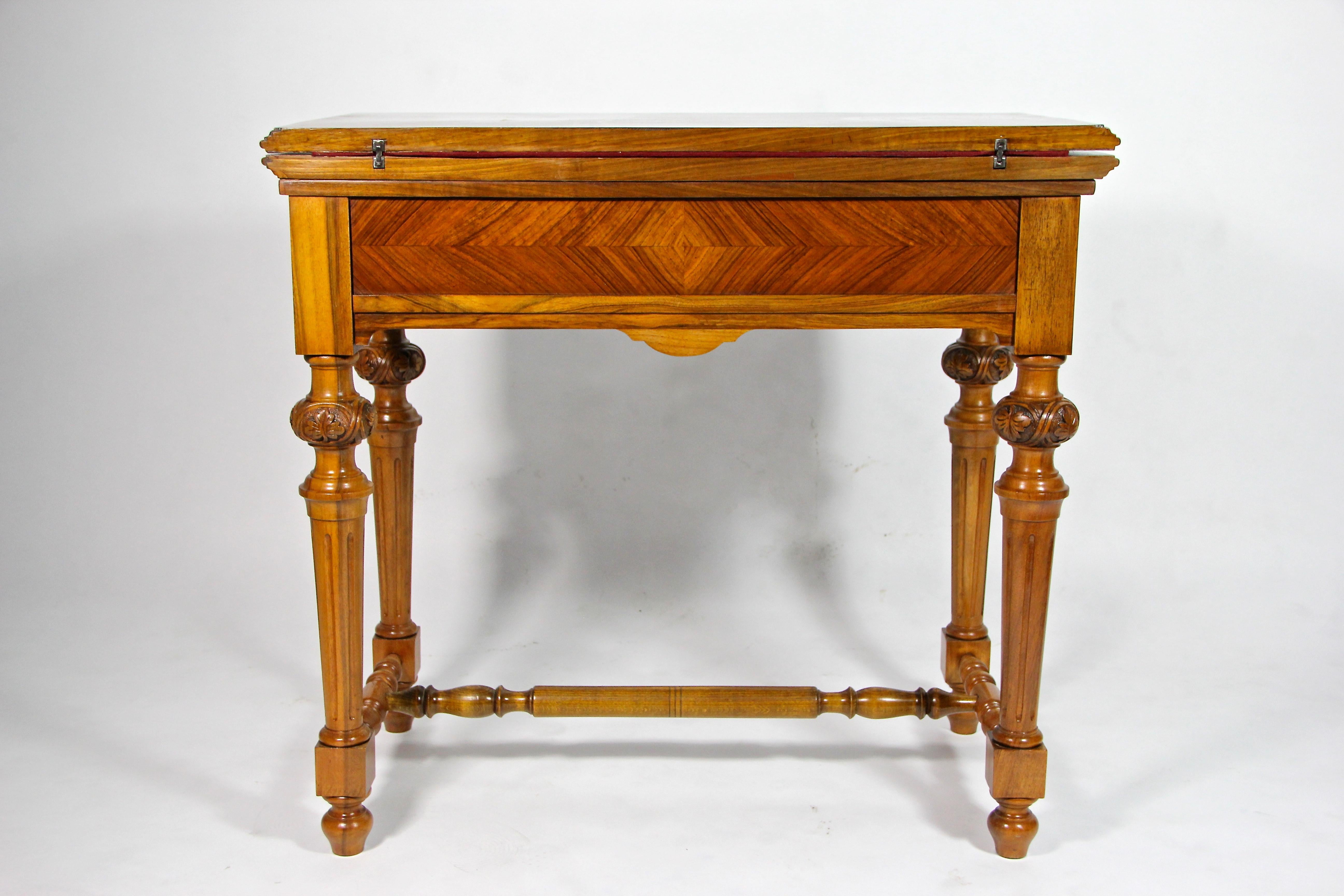 19th Century Console Table/ Gaming Table Nut Wood, Austria, circa 1870 For Sale 8