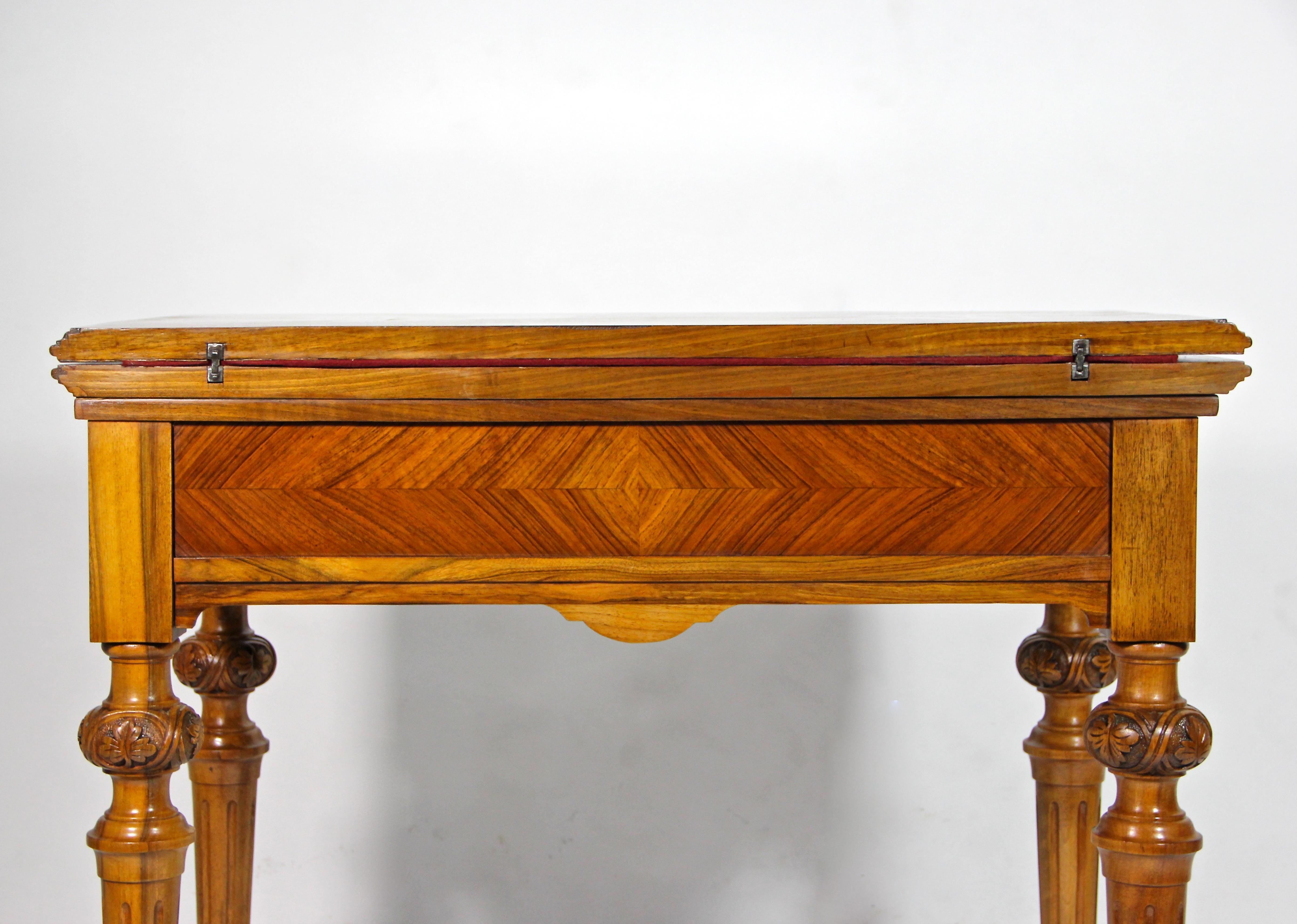 19th Century Console Table/ Gaming Table Nut Wood, Austria, circa 1870 For Sale 9