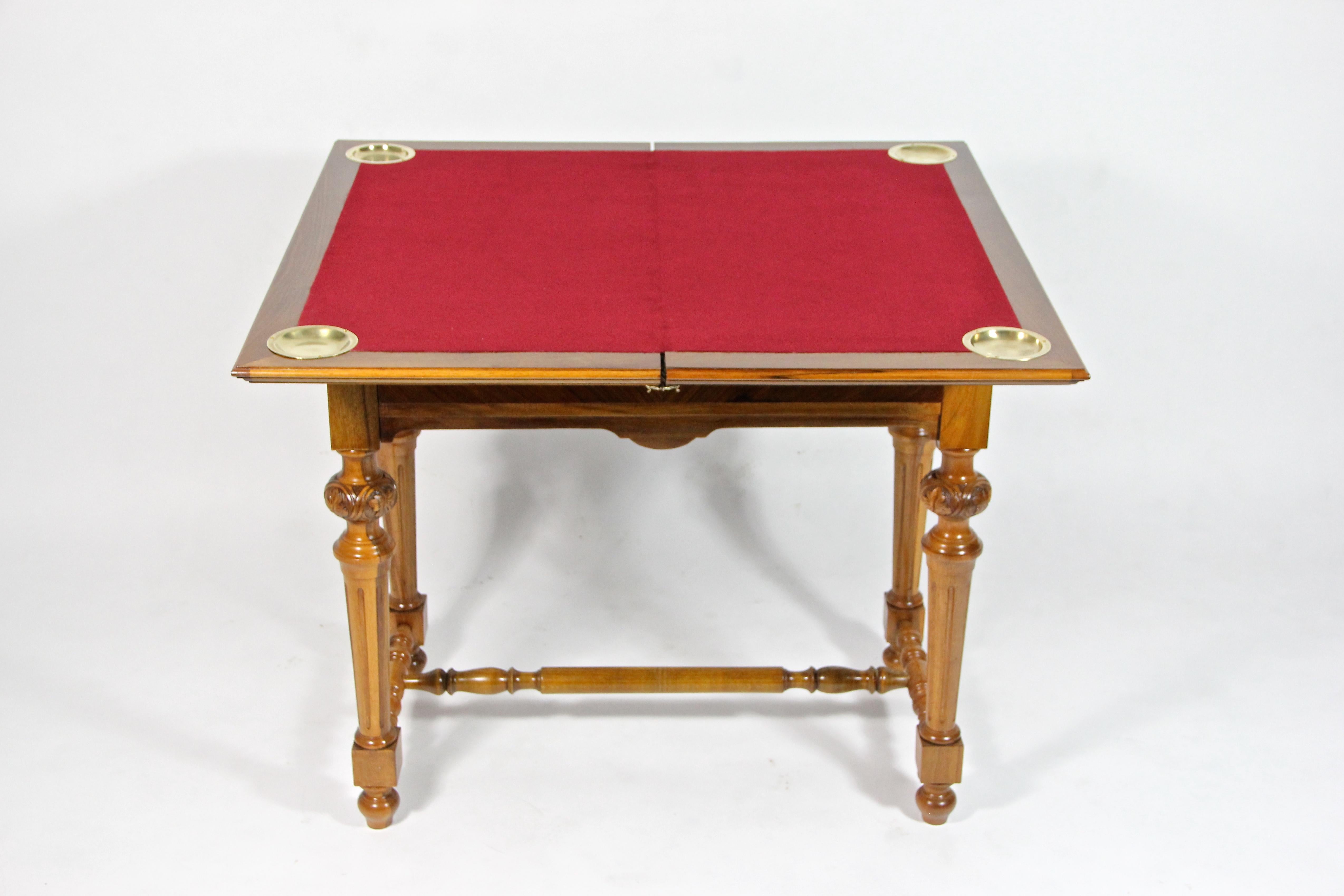 19th Century Console Table/ Gaming Table Nut Wood, Austria, circa 1870 For Sale 14