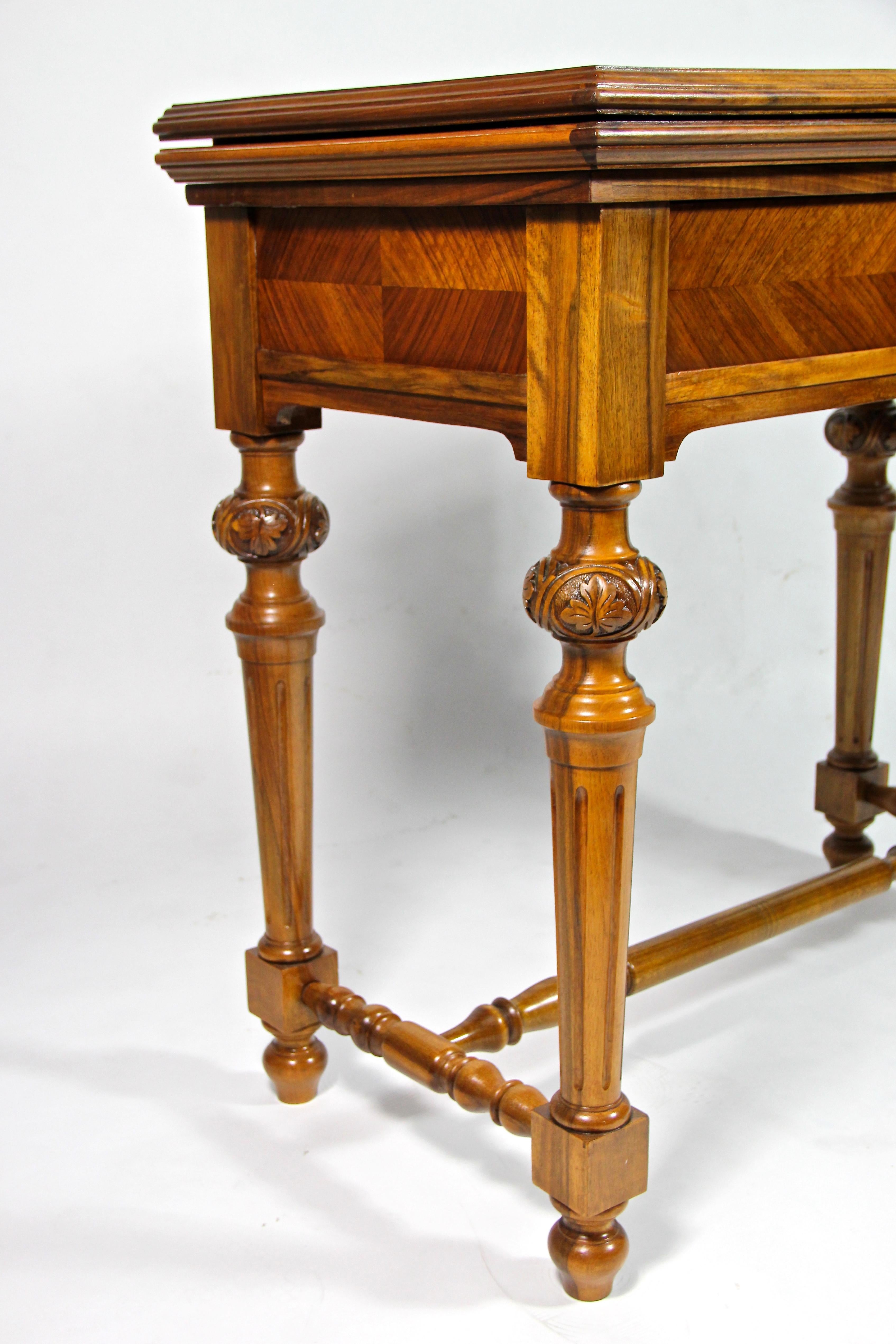 19th Century Console Table/ Gaming Table Nut Wood, Austria, circa 1870 For Sale 3