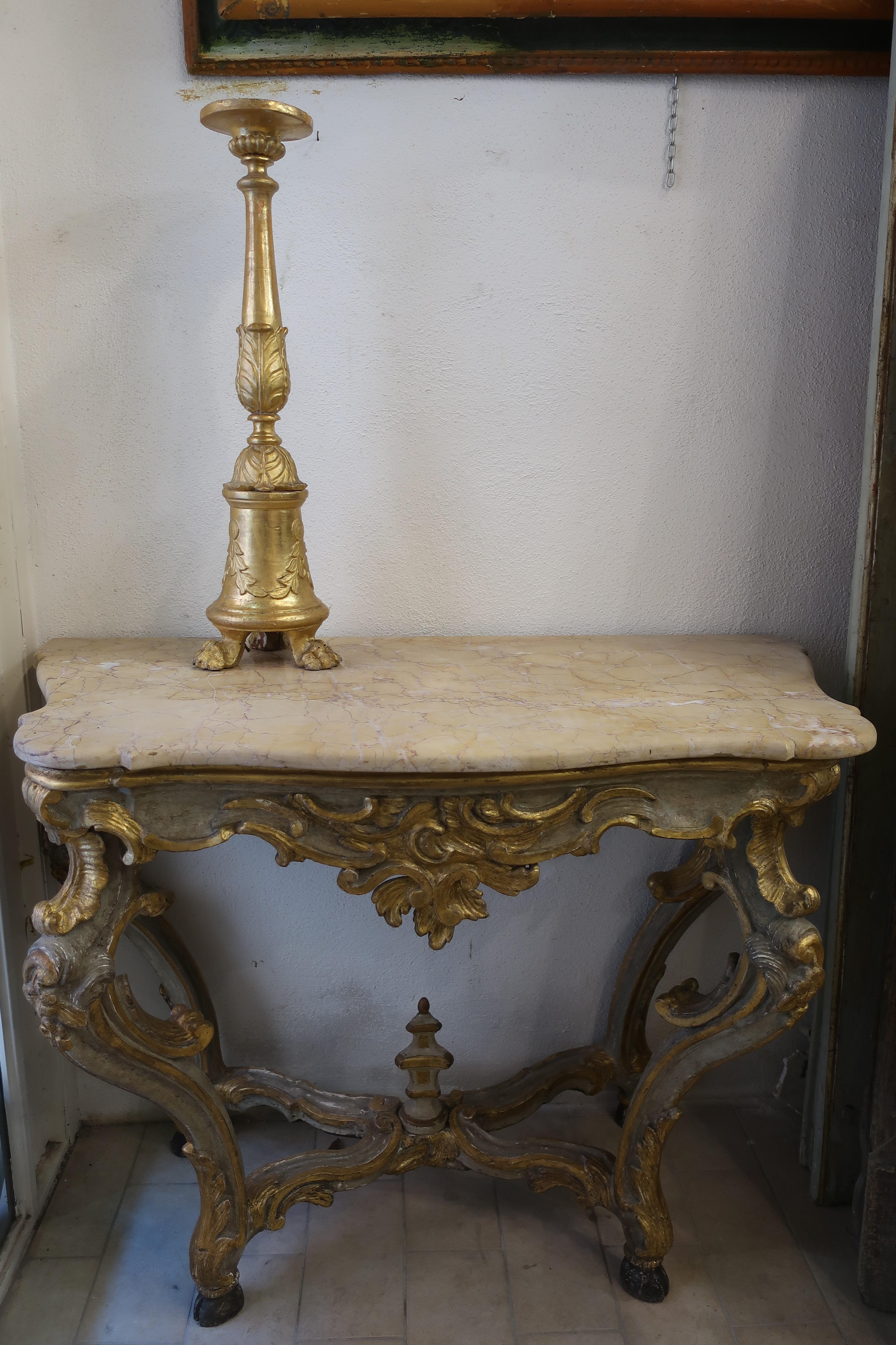 19th Century Console table Louis XV period 1730 For Sale 5