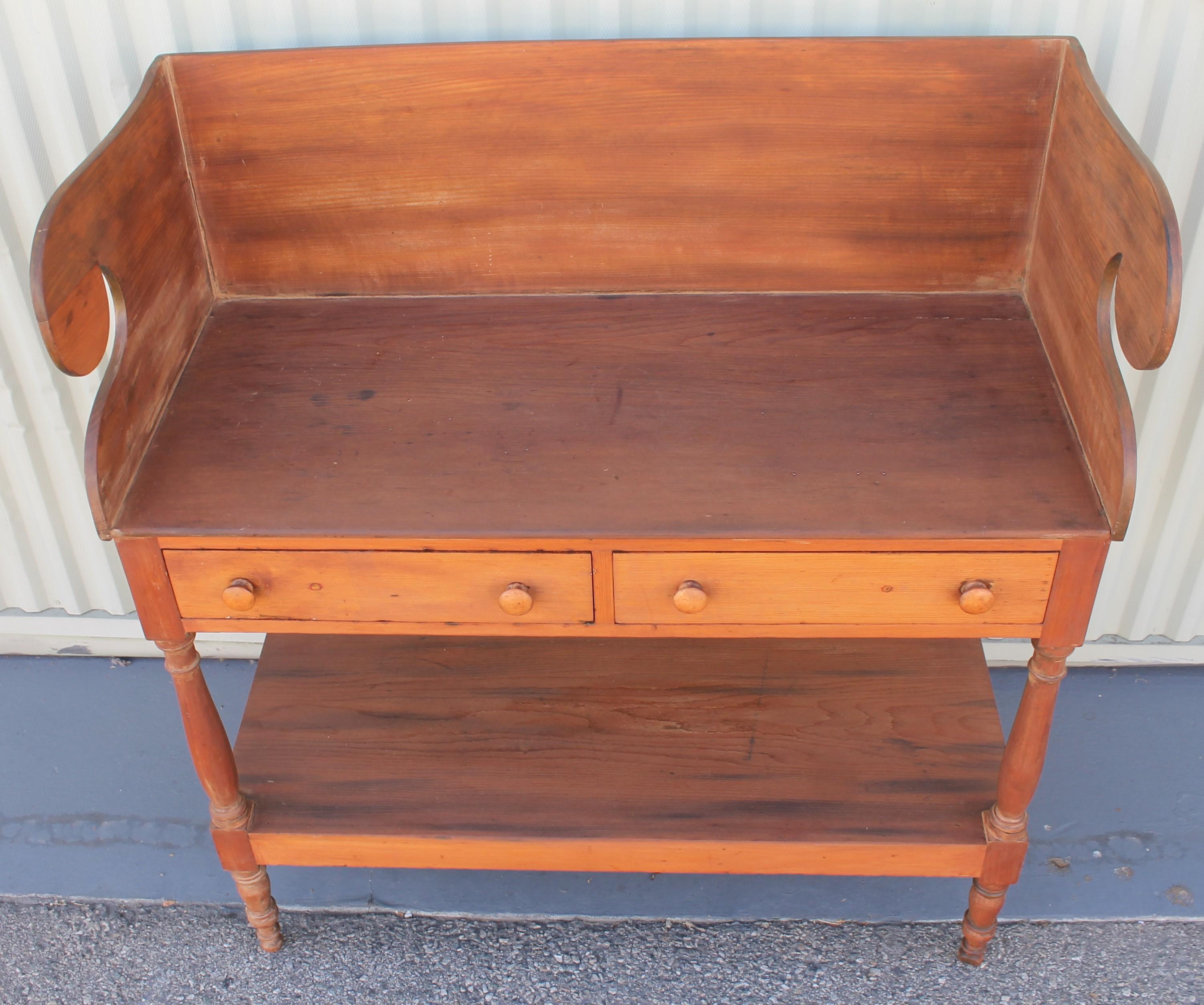 Hand-Crafted 19th Century Console Table with Drawers from Pennsylvania
