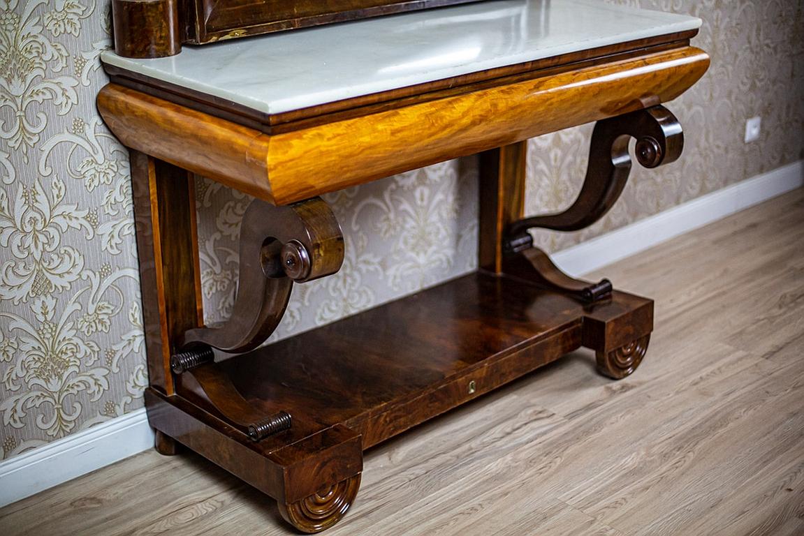 Table console du XIXe siècle avec miroir à charnière en vente 5