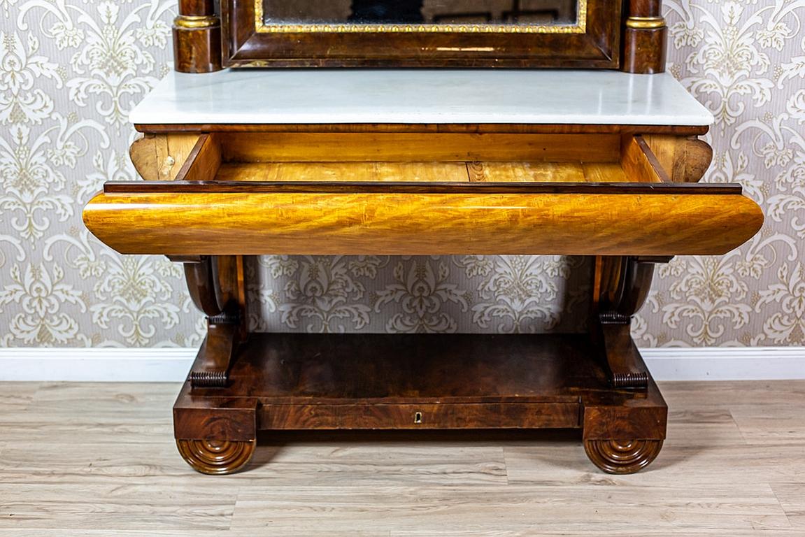 Table console du XIXe siècle avec miroir à charnière en vente 7