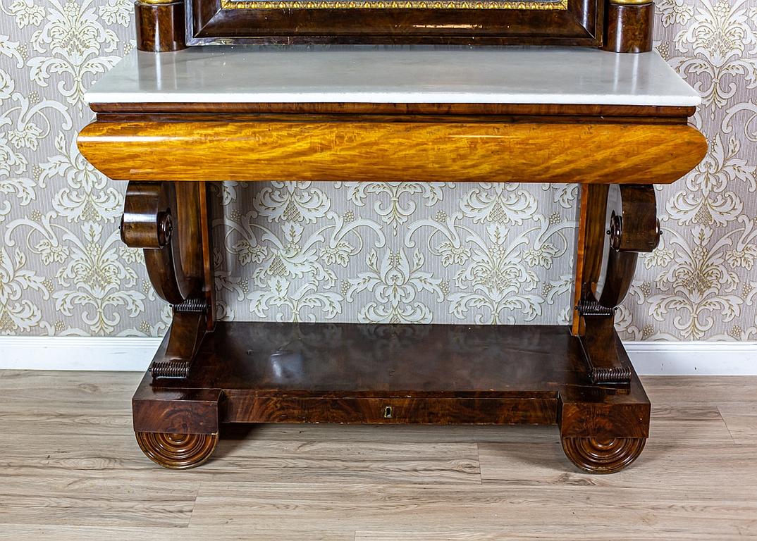 Table console du XIXe siècle avec miroir à charnière en vente 8