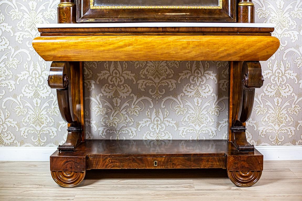 Table console du XIXe siècle avec miroir à charnière en vente 12