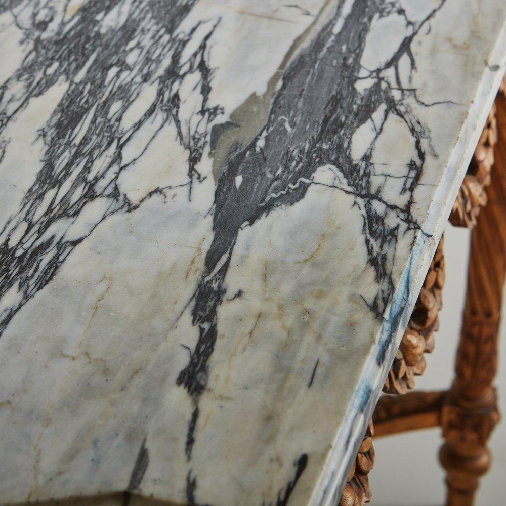 19th Century Console Table with Italian Marble in the Style of Louis XVI 6