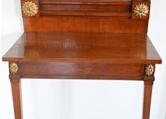 19th Century Console Table with Mirror circa 1810, South German cherrywood