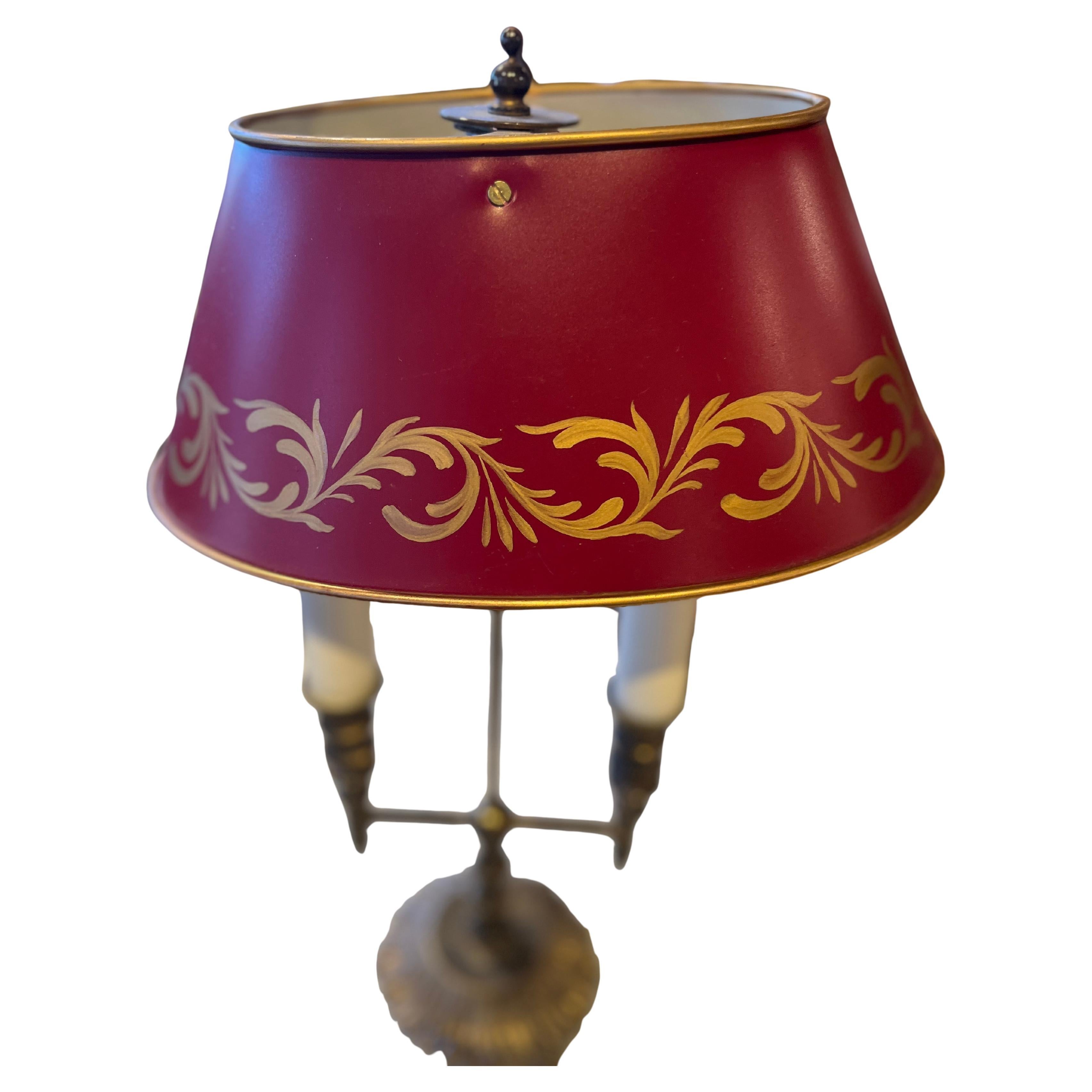 19th Century Consulat - Empire Style French Tole Bouillotte Lamp
Beautiful lamp purchased in France. Age appropriate wear, see detailed photos or message us with photos. 
