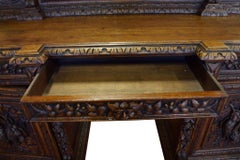 19th Century Continental Back Bar with Carved Hanging Game Birds