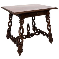 19th Century Continental Barley Twist Table