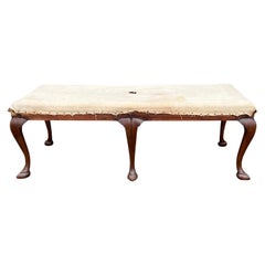 19th Century Continental Bench with Stylized Hoof Feet