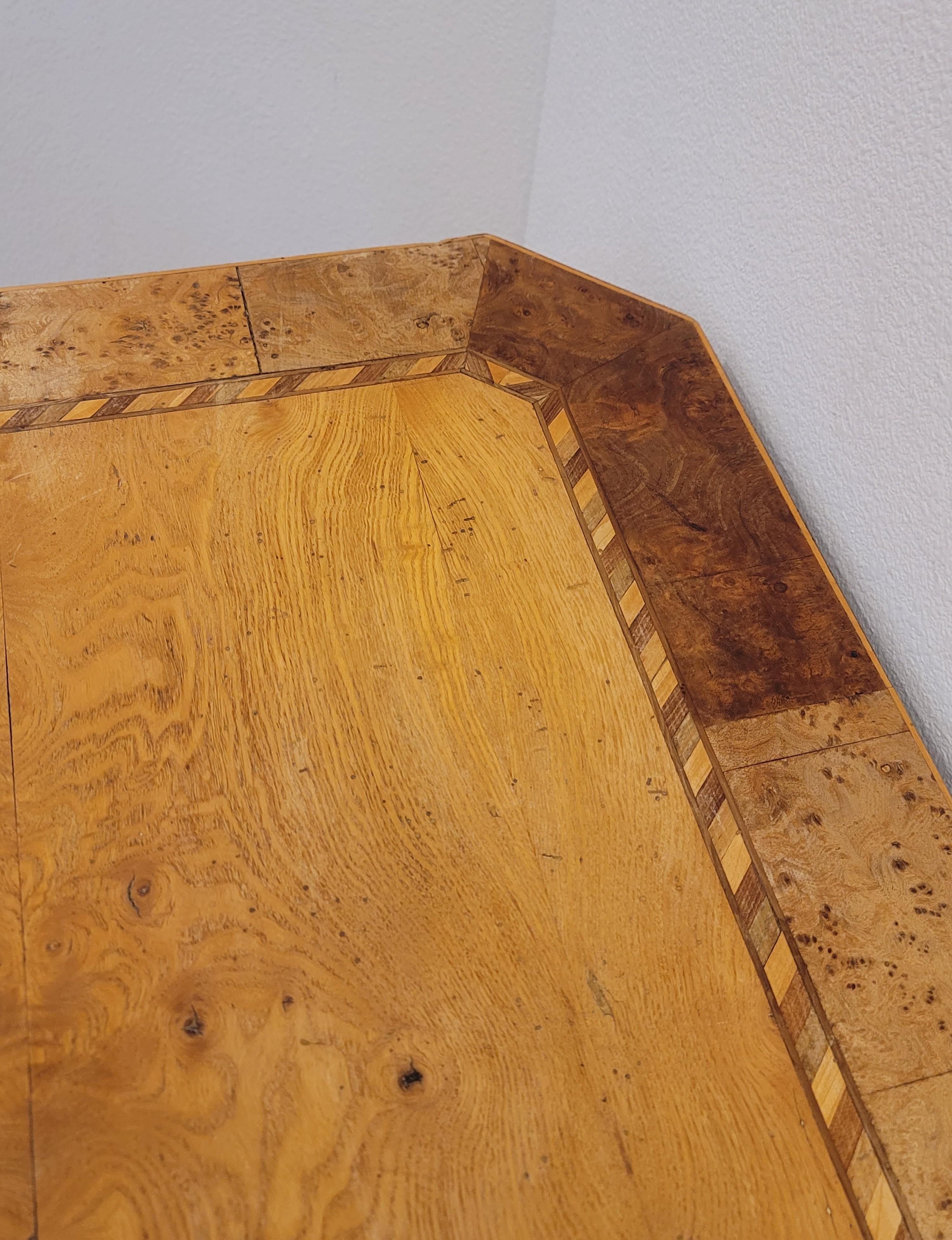 19th Century Continental Biedermeier Period Figured Maple Table  For Sale 8