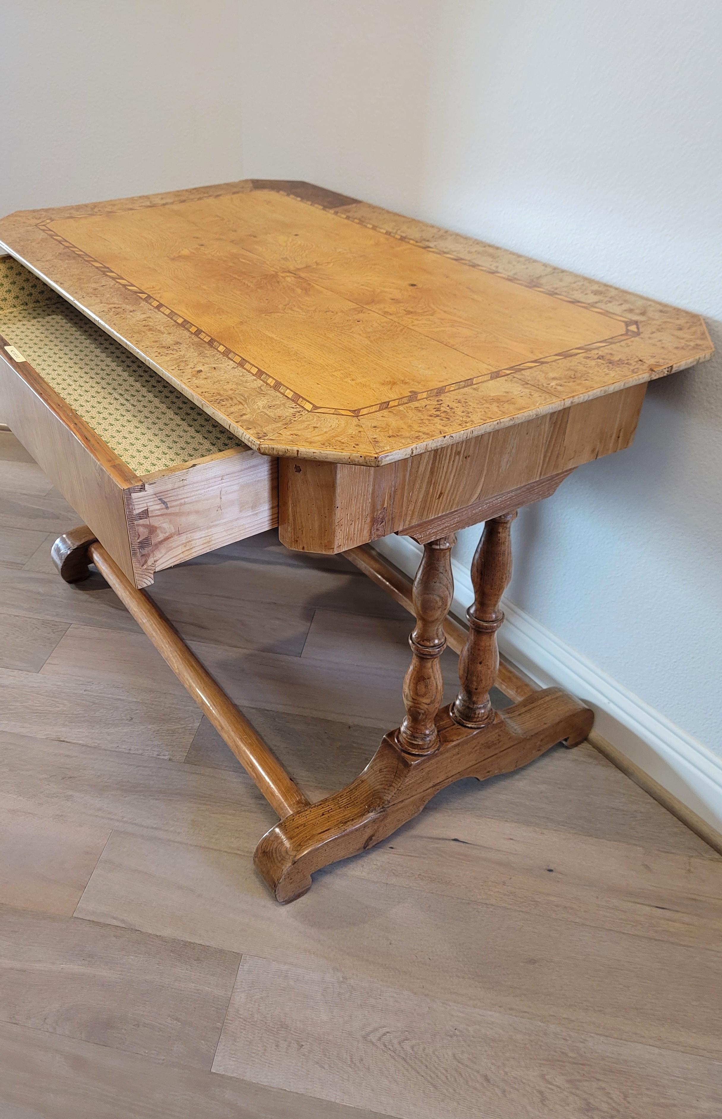 19th Century Continental Biedermeier Period Figured Maple Table  For Sale 10